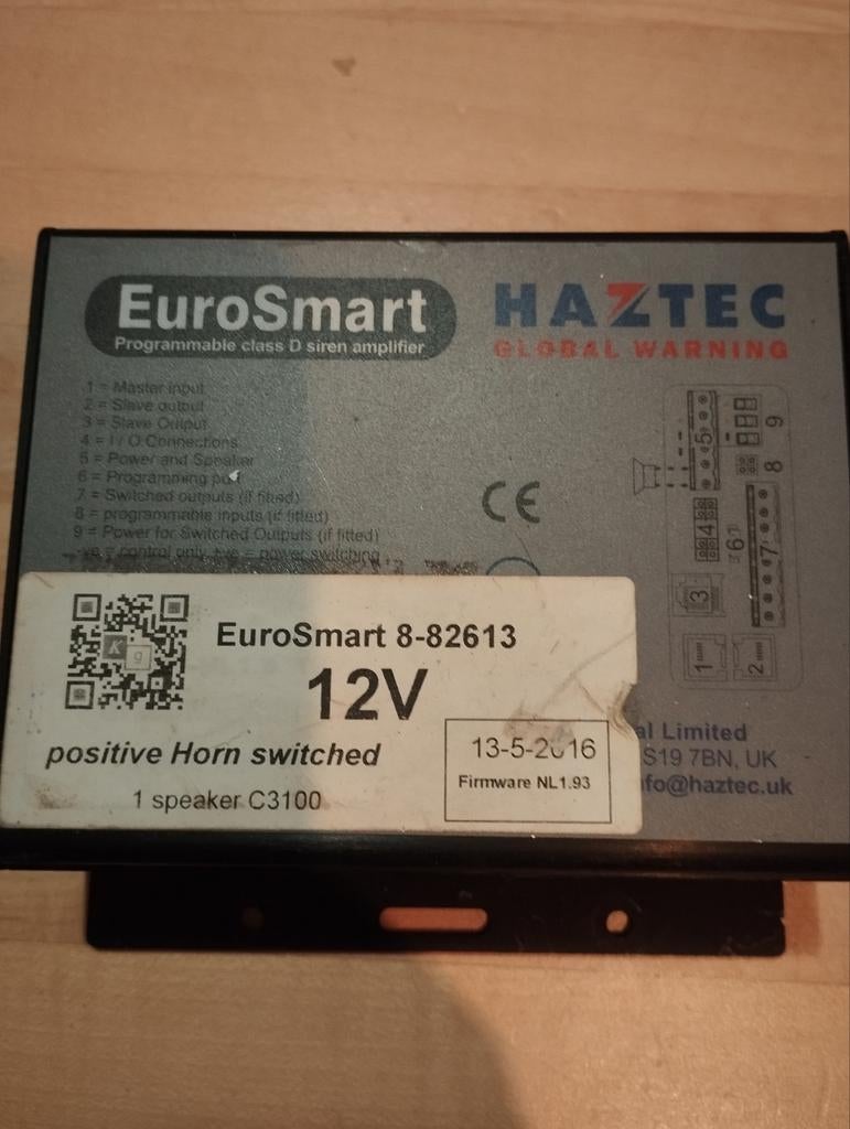 Eurosmart Haztec Sirene politie ambulance brandweer oldtimer, Ophalen of Verzenden, Gebruikt, Universele onderdelen