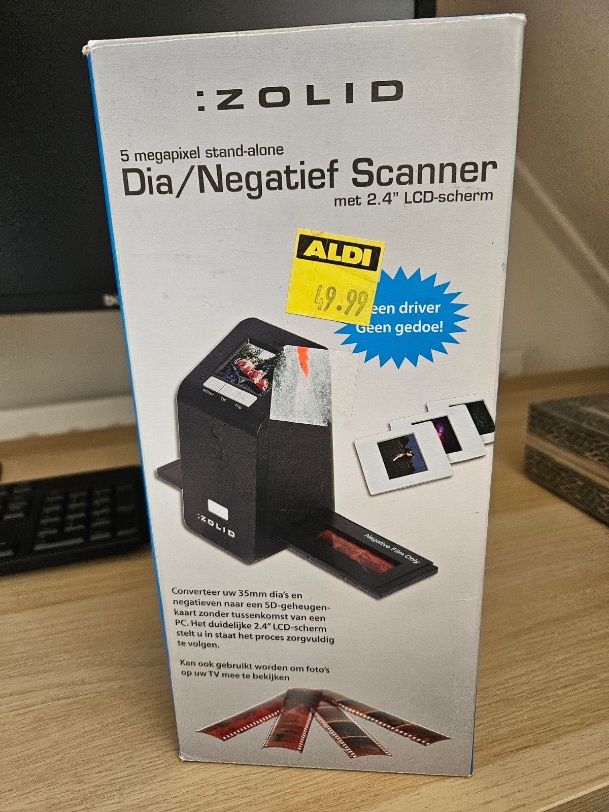 Nieuw! Zolid Dia/Negatief Scanner met 2.4" LCD-scherm, Ophalen of Verzenden, Nieuw, Diascanner, Zolid