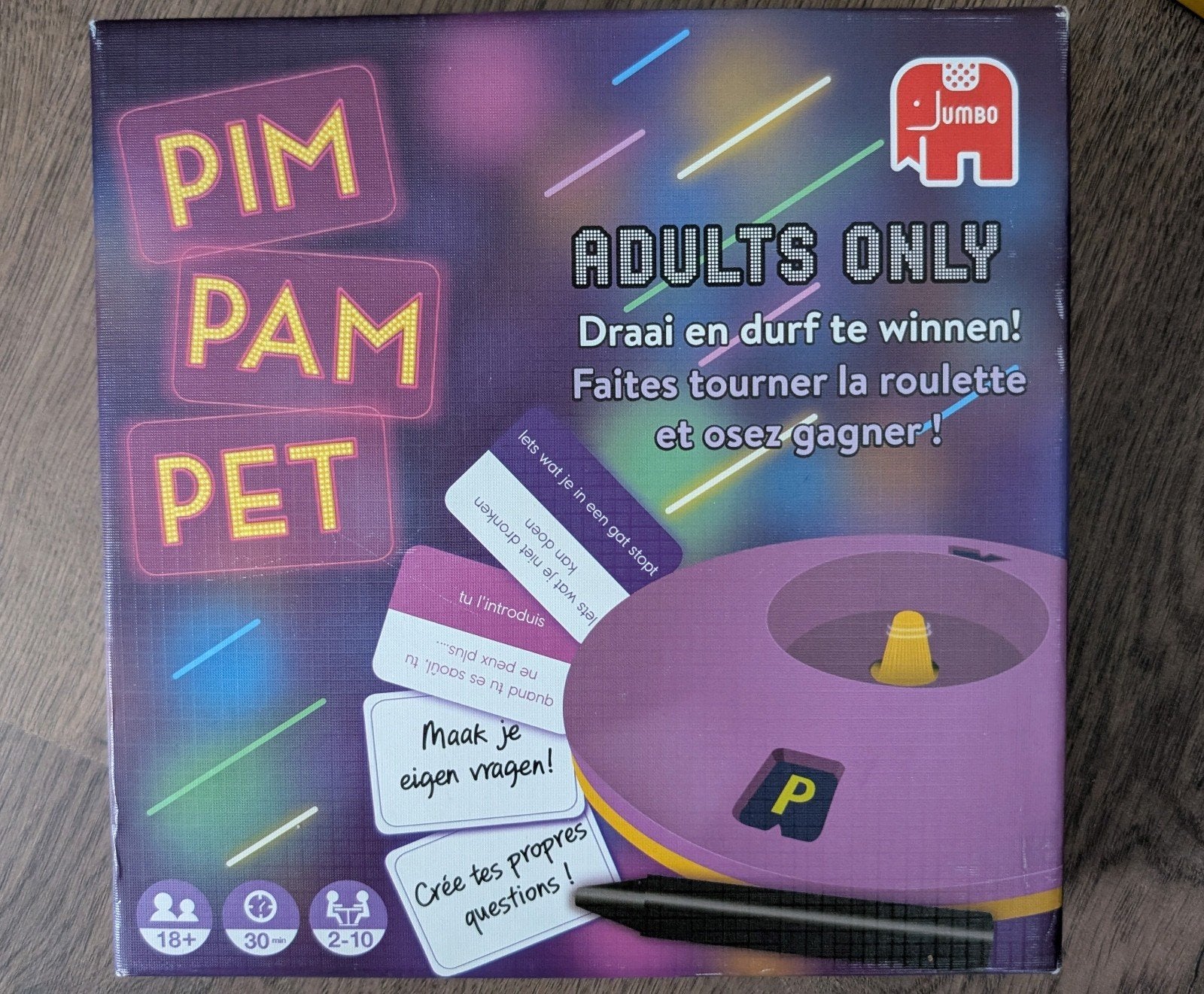 Pim Pam Pet Adults Only - Het hilarische partyspel, Vijf spelers of meer, Ophalen of Verzenden, Zo goed als nieuw, Jumbo