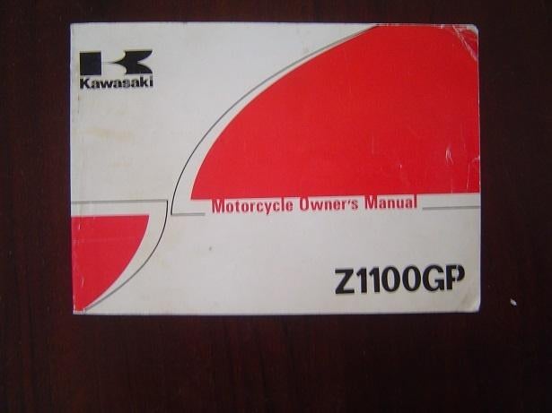 Kawasaki Z1100 GP 1980 motorcycle owner's manual Z1100-B1, Ophalen of Verzenden, Kawasaki