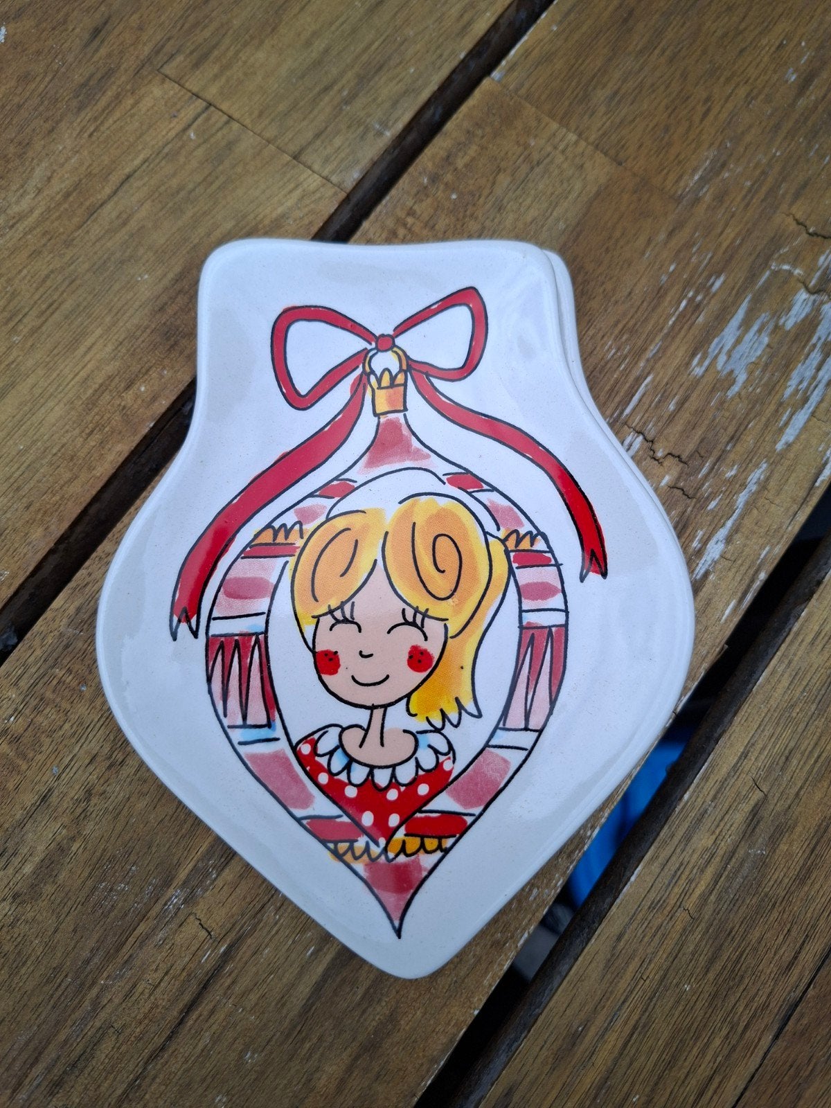 Blond Amsterdam kerst bordje, Ophalen of Verzenden, Zo goed als nieuw, Bord(en), Aardewerk