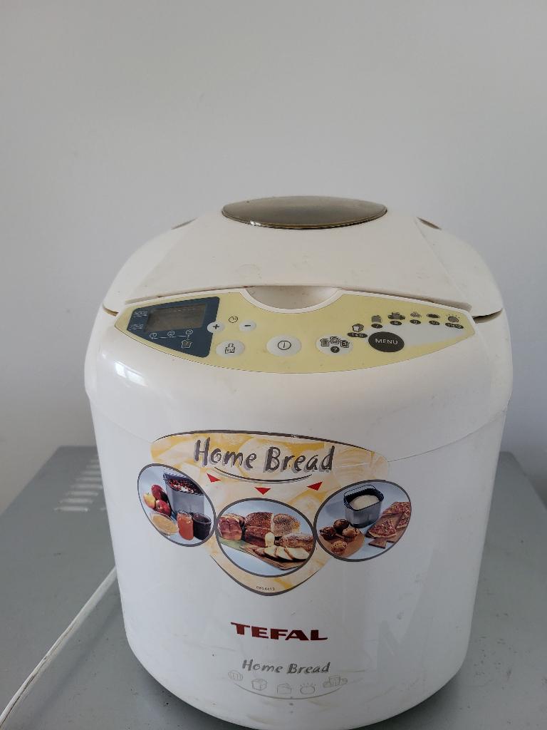 Tefal broodbakmachine, Witgoed en Apparatuur, Broodbakmachines, Gebruikt, Kijkvenster, 400 tot 800 gram deeg, Ophalen