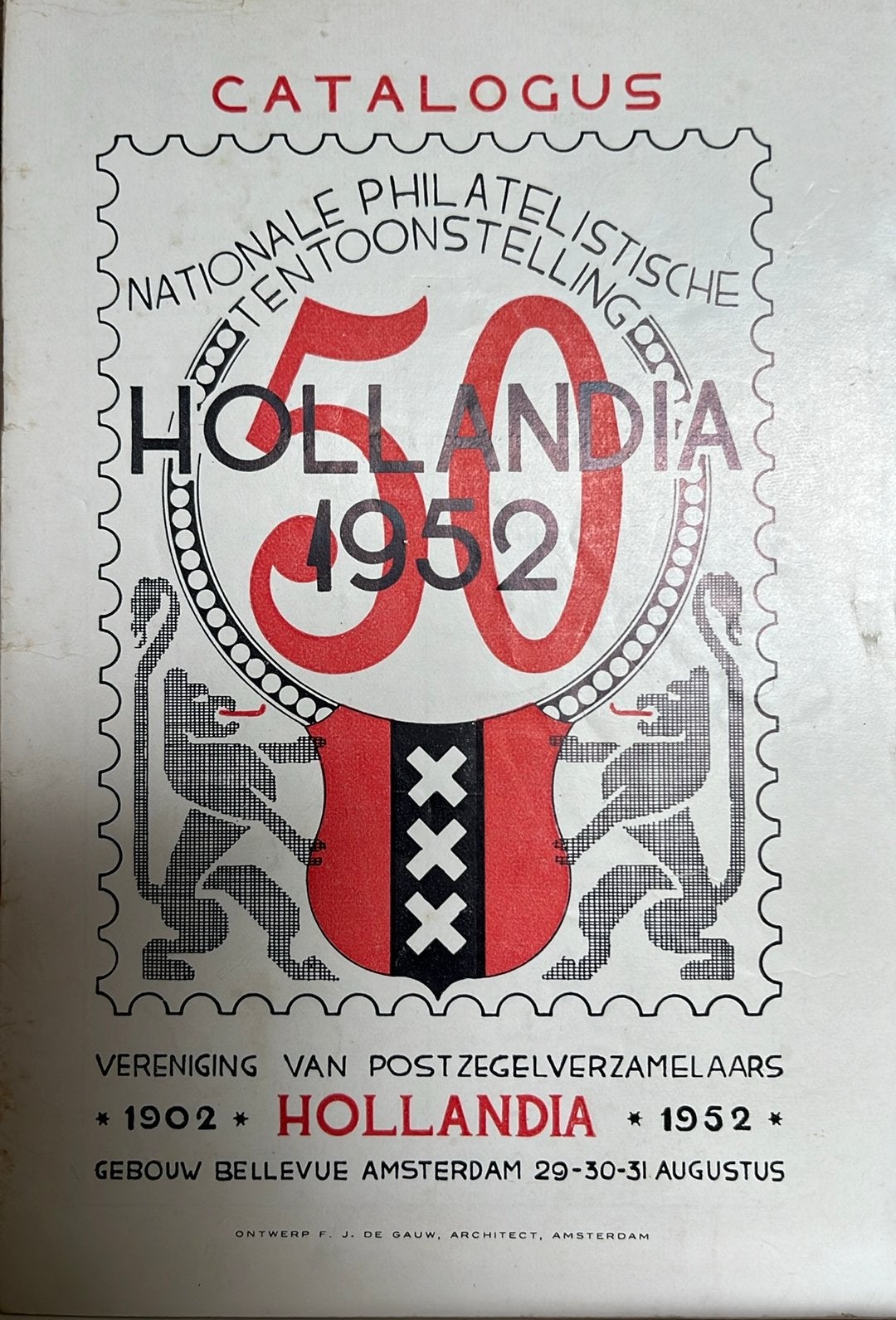 Hollandia 1952 catalogus tentoonst Nationale Philatelistisch, Postzegels en Munten, Ophalen of Verzenden, Catalogus