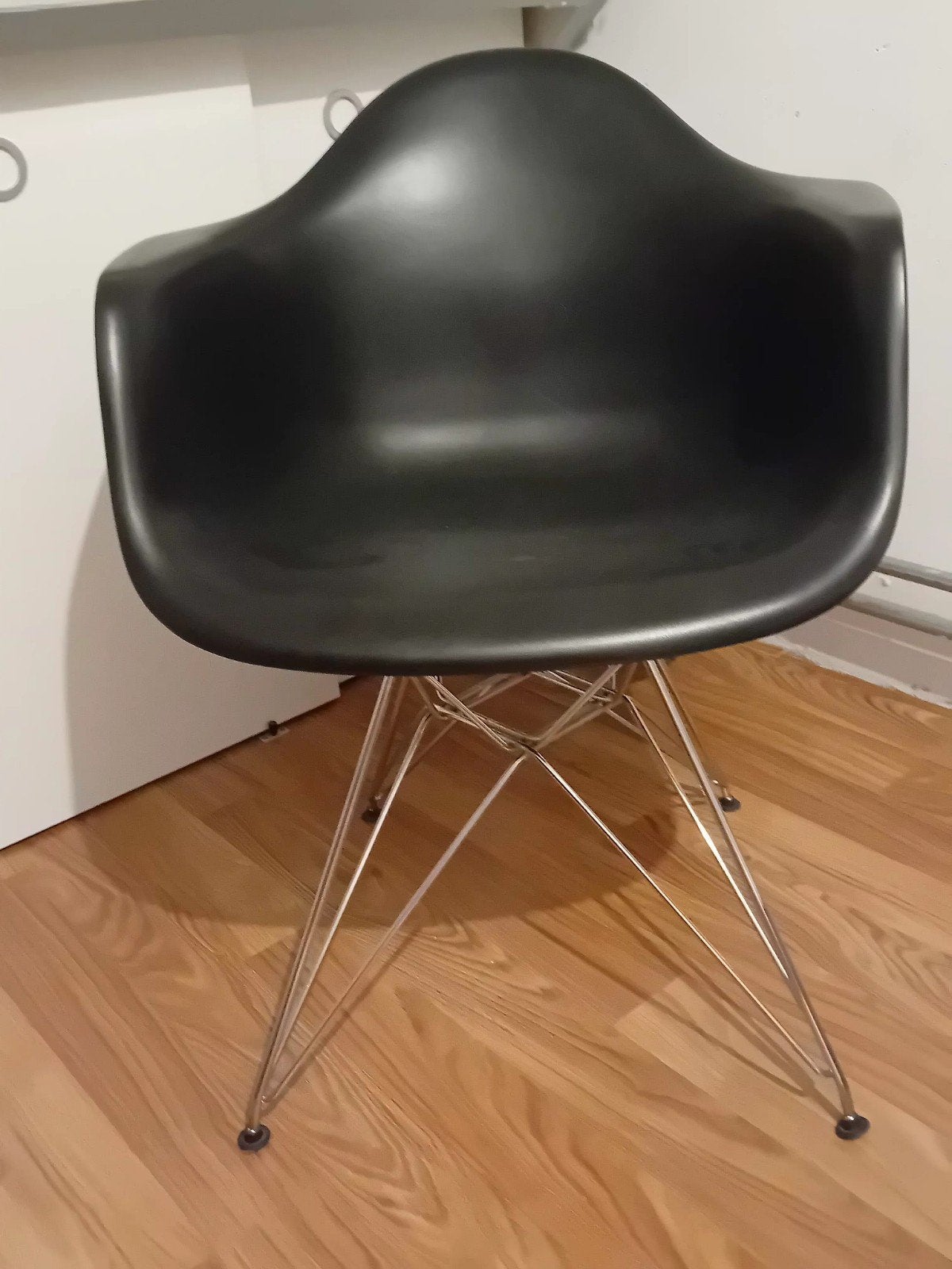 4 zwarte design stoelen, Huis en Inrichting, Stoelen, Ophalen, Modern design, Gebruikt, Zwart