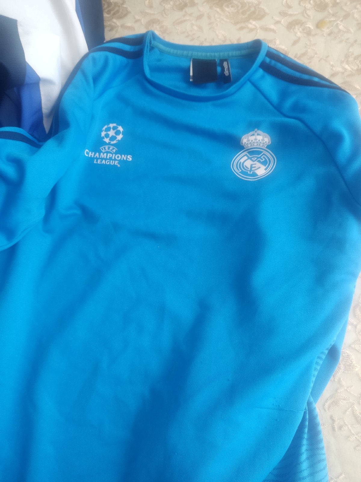 Real Madrid Champions League Trainingsshirt - Blauw, Ophalen, Zo goed als nieuw, Adidas, Voetbal