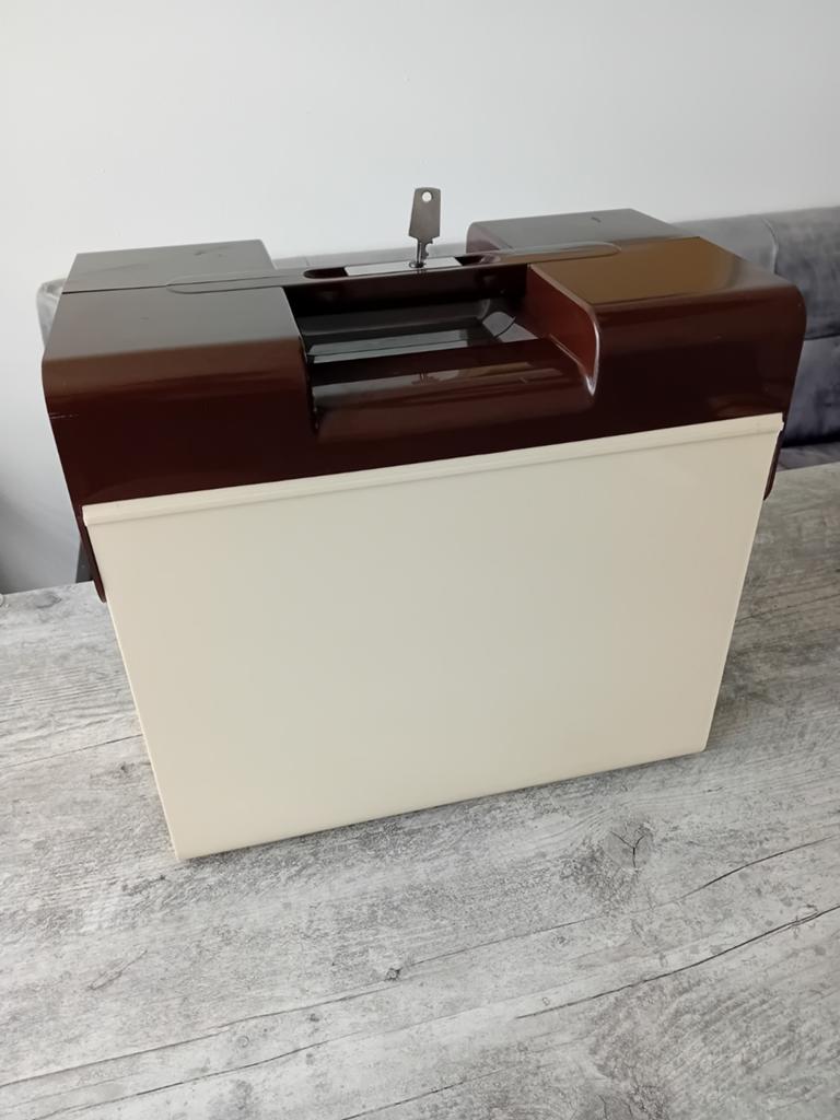 Vintage Space Age Documentenkoffer - Bruin/Beige, Ophalen of Verzenden