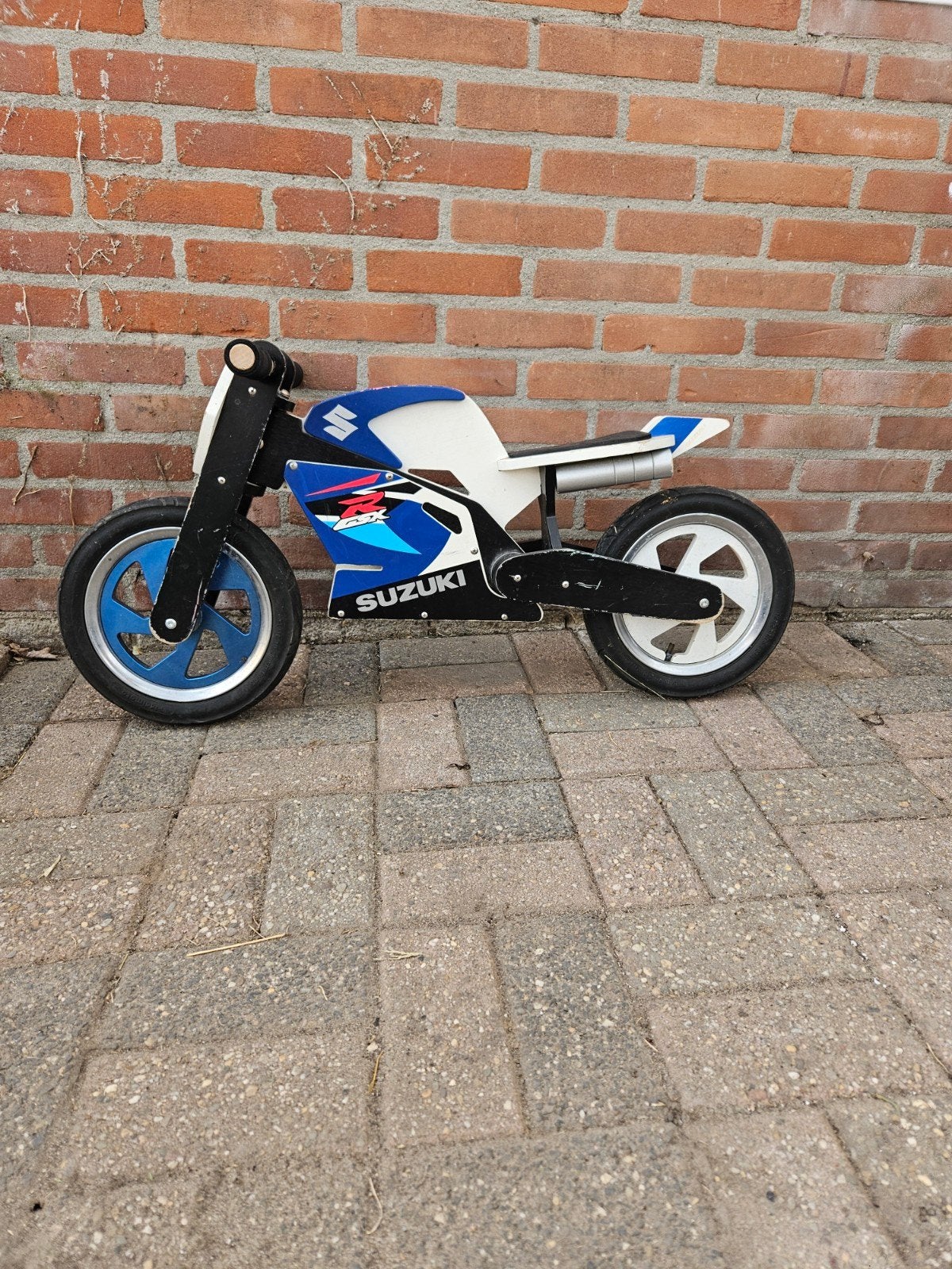 Suzuki loopmotor - Blauw/Wit, Kinderen en Baby's, Speelgoed | Buiten | Voertuigen en Loopfietsen, Ophalen, Gebruikt, Loopfiets