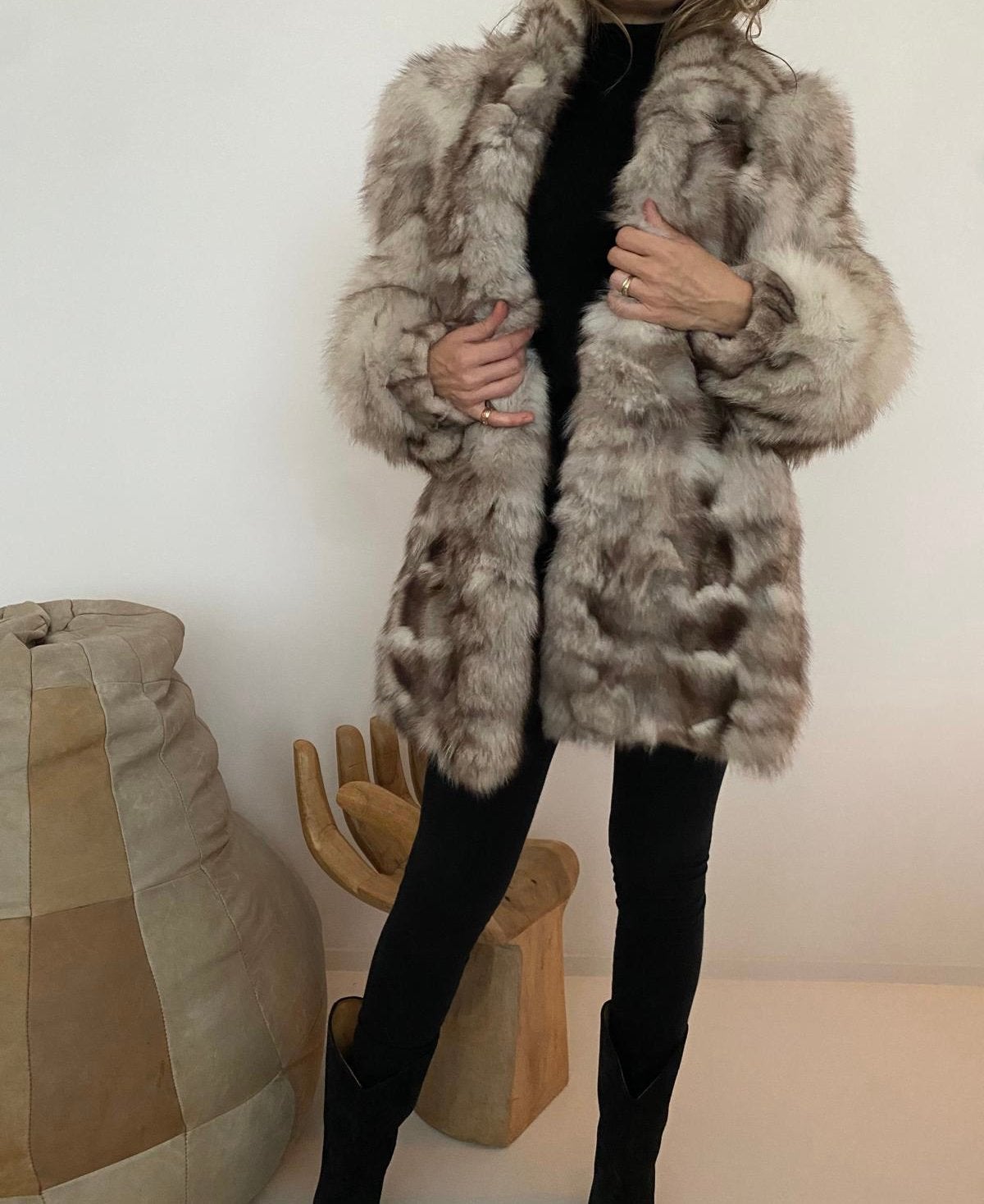 Bontjas, Kleding | Dames, Ophalen of Verzenden, Zo goed als nieuw, Wit