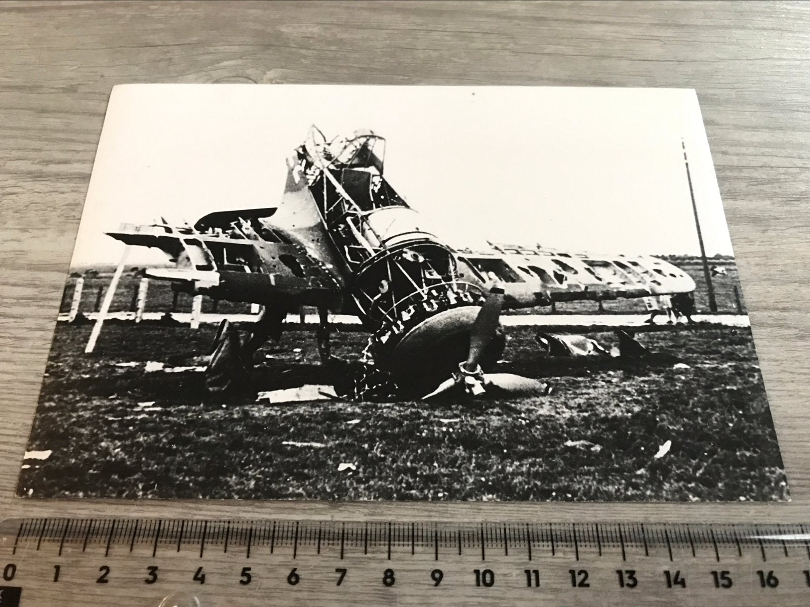 Wrak van Fokker D.21 Foto WO2 Vliegtuig Luchtmacht Mei 1940, Ophalen of Verzenden, Zo goed als nieuw, Kaart, Foto of Prent