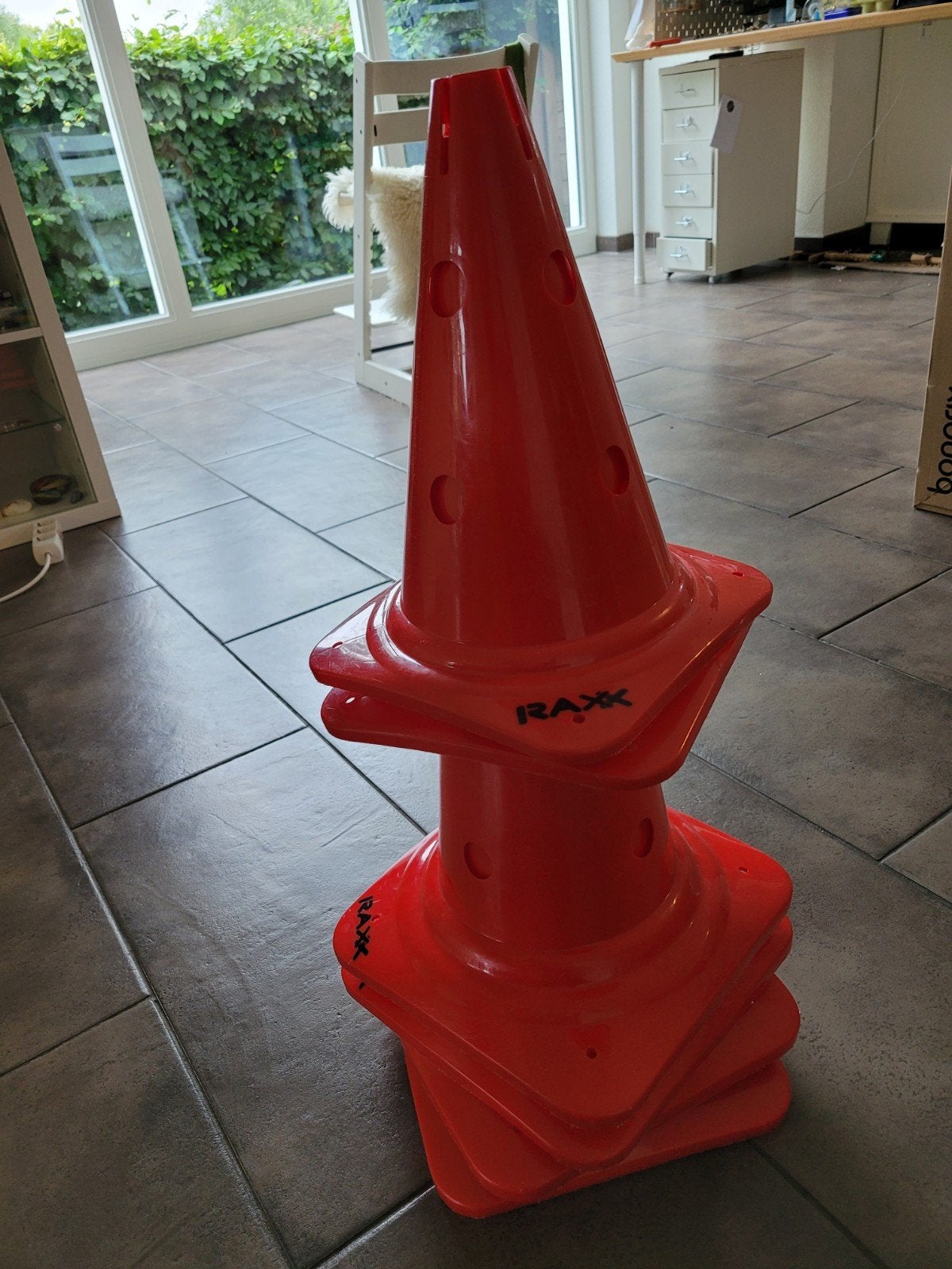 Raxx 6 pionnen set met 6 gekleurde hoezen, Ophalen, Gebruikt