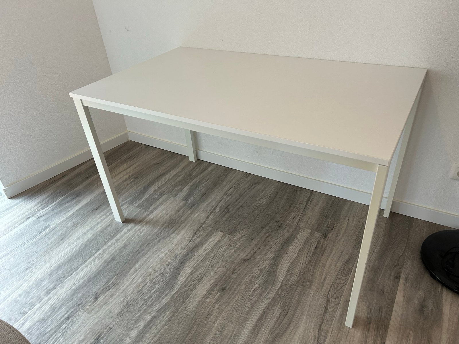 Witte IKEA tafel/bureau - 125x75 cm, Ophalen, Gebruikt, 100 tot 150 cm, 50 tot 100 cm