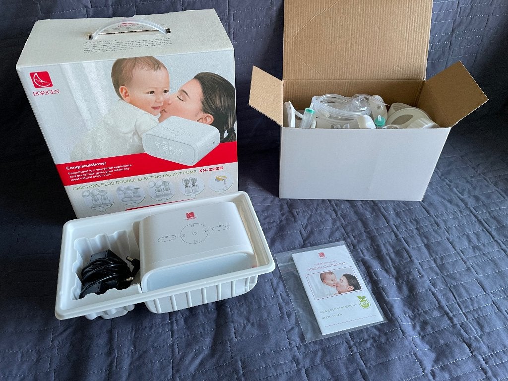 Horigen Chicture elektrische dubbele borstkolf, Kinderen en Baby's, Babyvoeding en Toebehoren, Ophalen, Zo goed als nieuw, Borstkolf