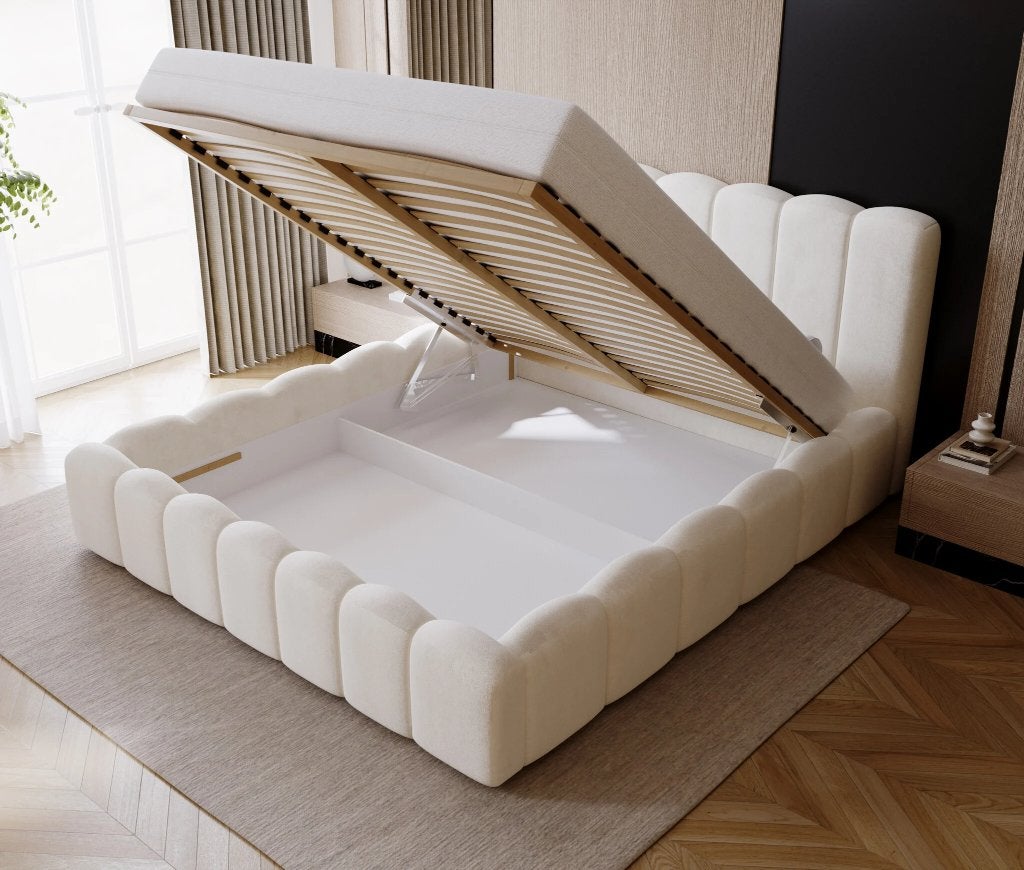 ACTIE Opbergbed 160 x 200 - Teddy Roze | GRATIS Matras, Verstelbaar, Overige kleuren, Ophalen of Verzenden, 200 cm