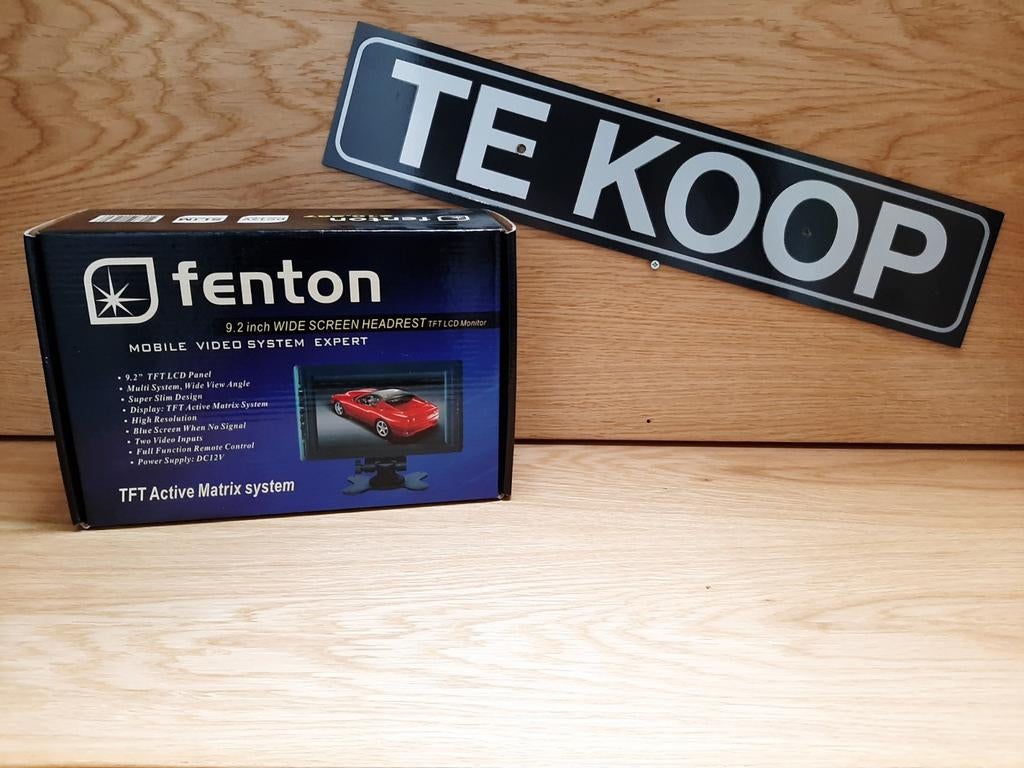 Z.G.A.N. Fenton 9.2 inch tft Lcd tv beeldscherm voor auto., Ophalen, Zo goed als nieuw