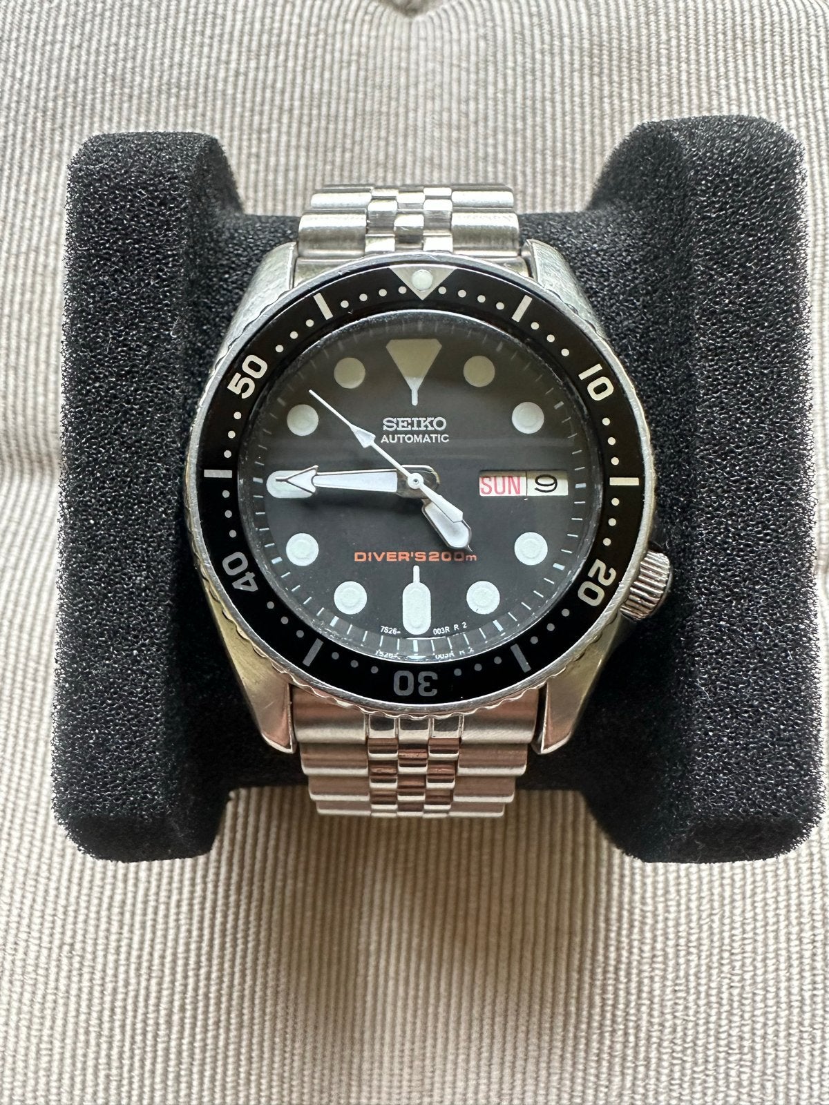 Seiko SKX013, Ophalen of Verzenden, Gebruikt, Zwart, IOS