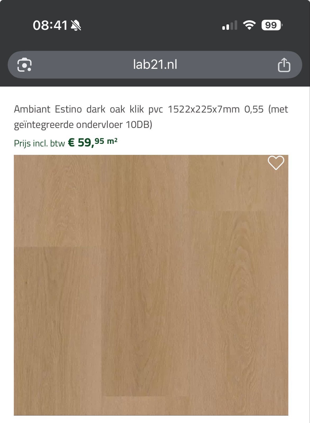 Zo goed als nieuwe klik PVC vloer - 117 m2, Huis en Inrichting, Stoffering | Vloerbedekking, Ophalen, Bruin, 75 m² of meer, Zo goed als nieuw