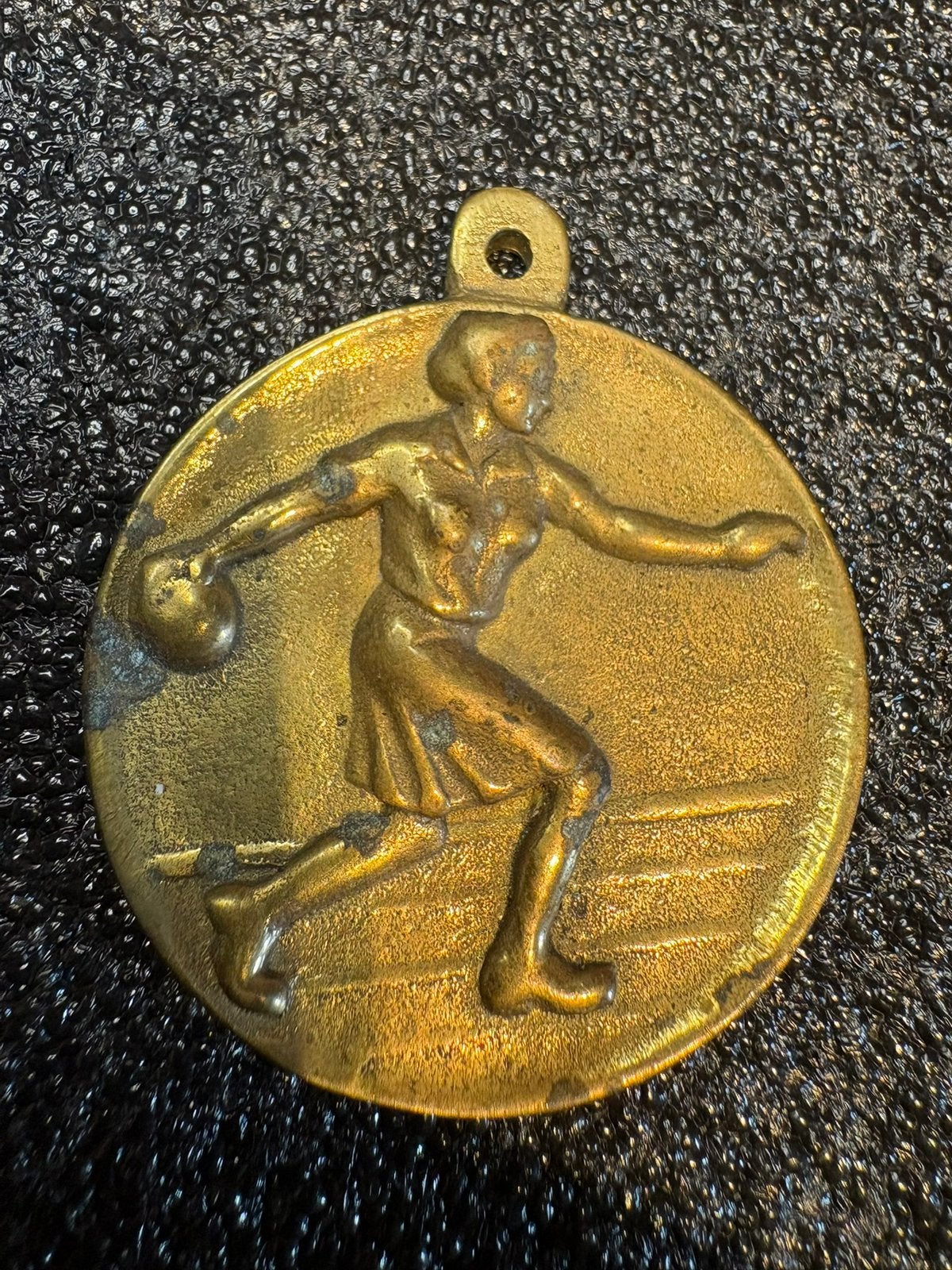 Vintage Bowling Medaille Mixed Team League 1987-1988 2e Pl, Postzegels en Munten, Verzenden, Overige materialen