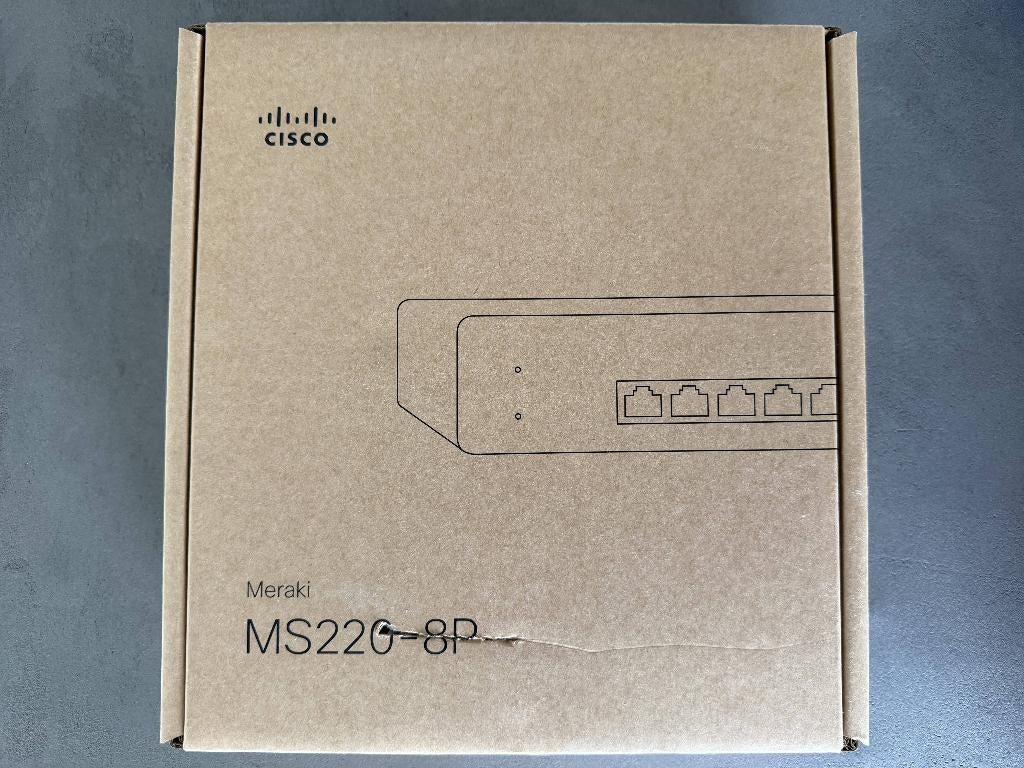 Cisco Meraki MS220-8P netwerkswitch, Computers en Software, Netwerk switches, Ophalen of Verzenden, Zo goed als nieuw