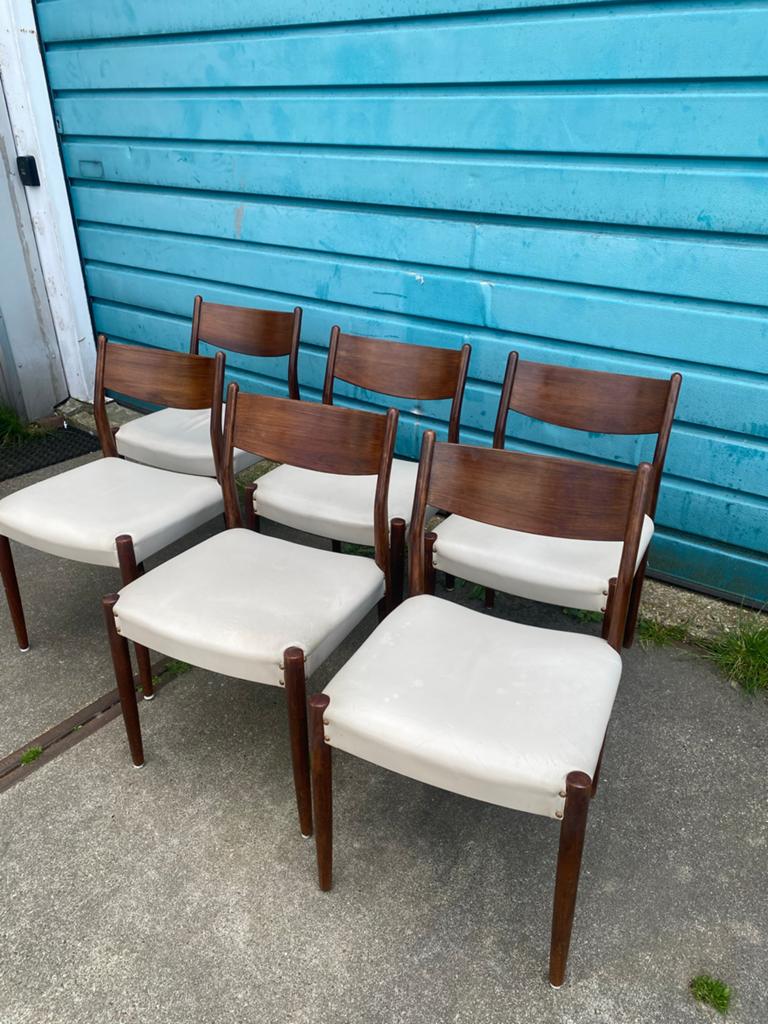 6 Deense design stoelen jaren '60 - goede staat, Ophalen