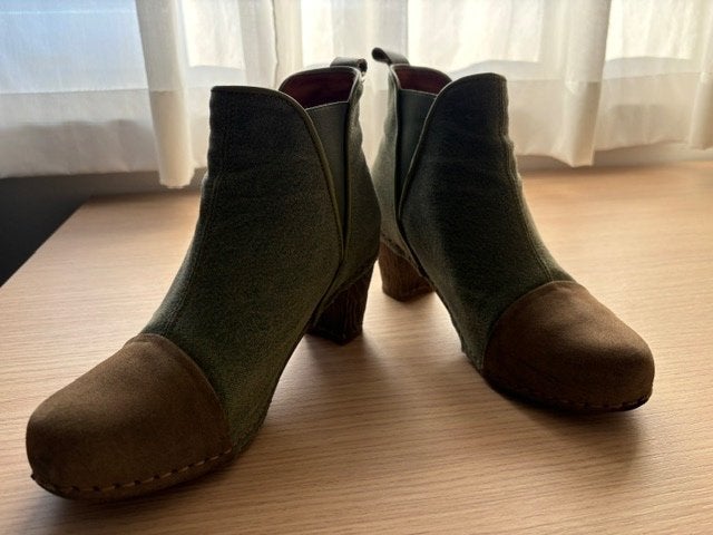 Dames schoenen, Schoenen met lage hakken, Ophalen of Verzenden, Zo goed als nieuw, Groen