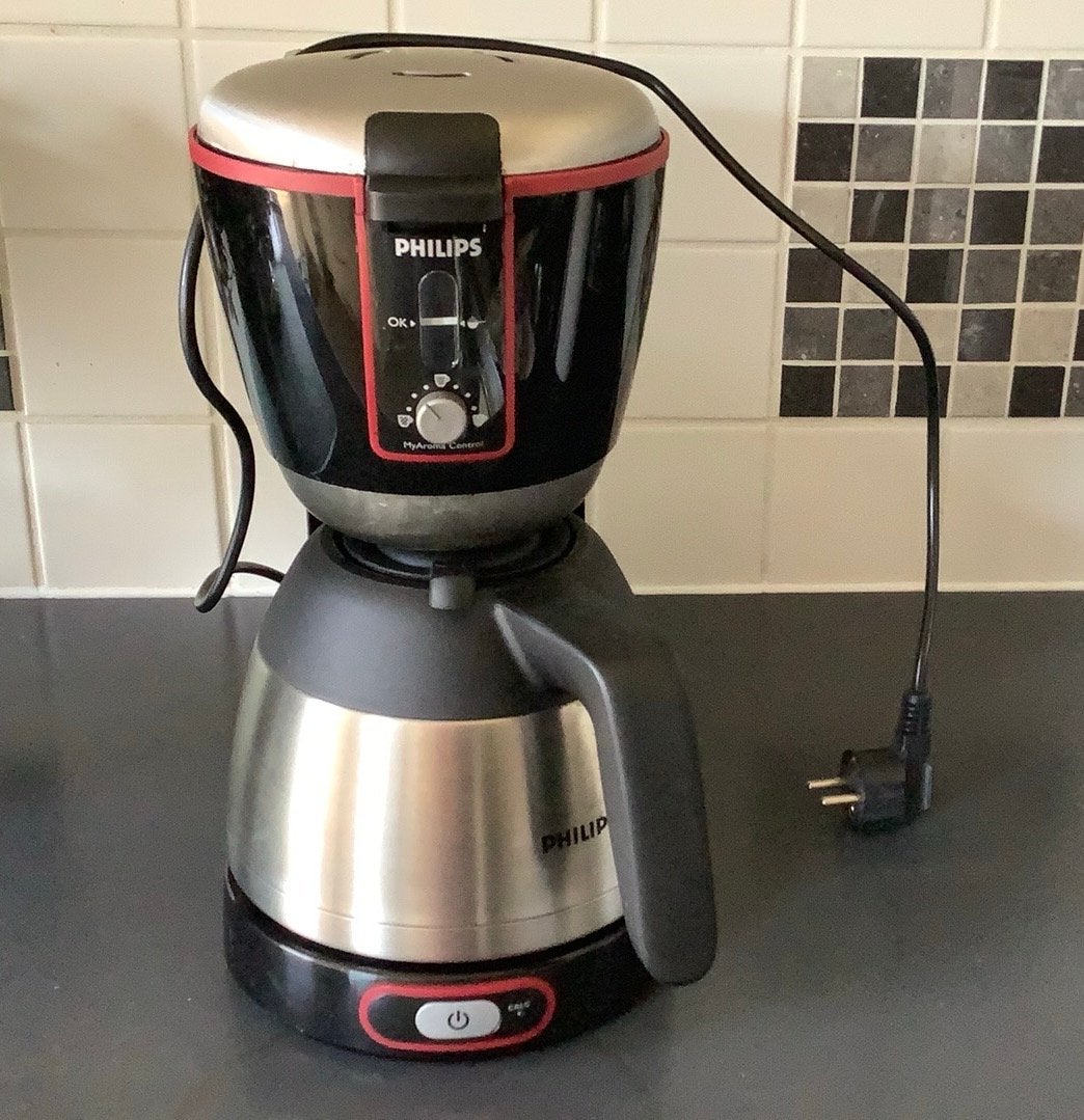Philips Koffiezetapparaat met Thermoskan - Zwart/RVS, Ophalen, Afneembaar waterreservoir, Gebruikt, Koffiemachine