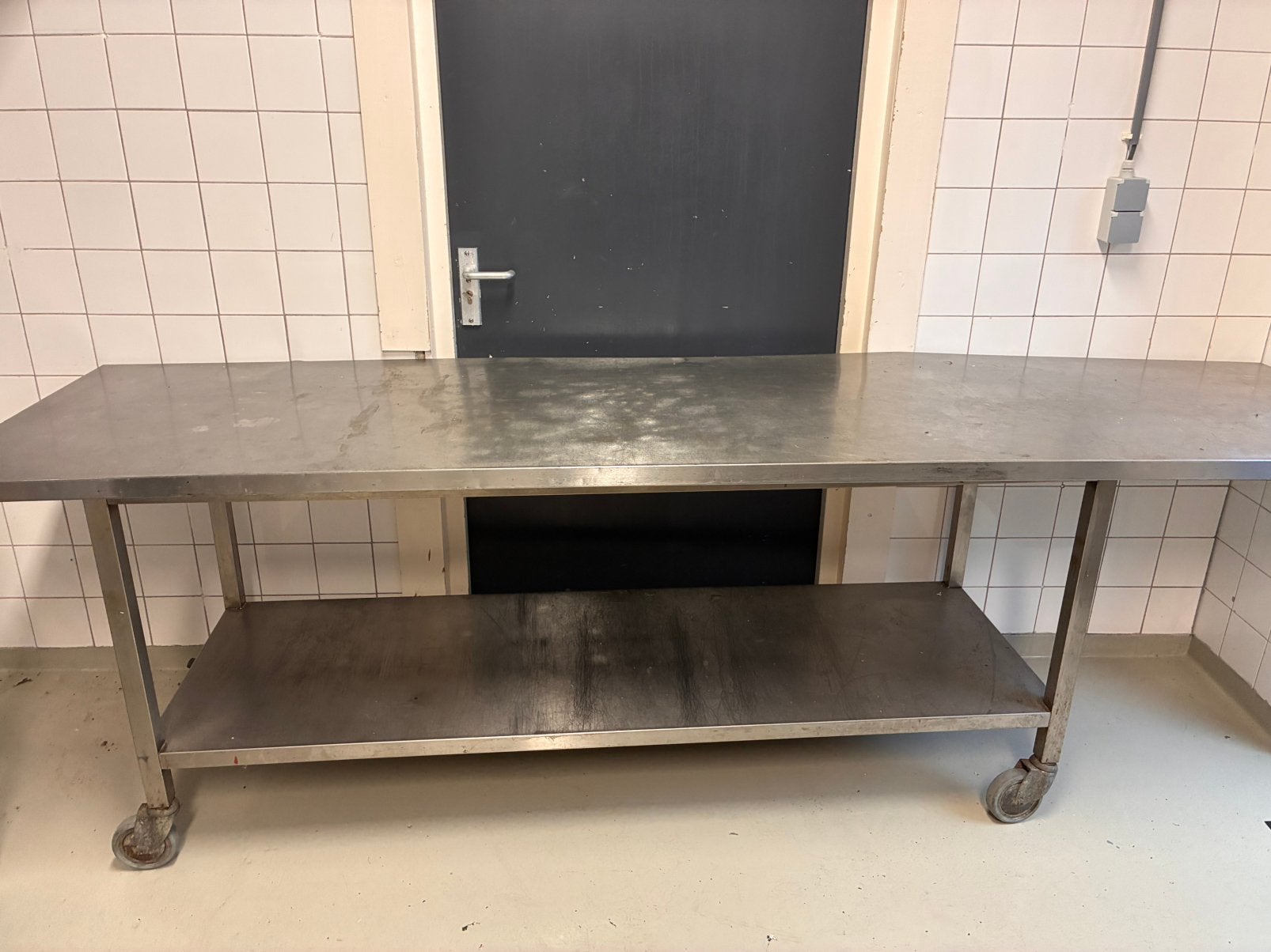 RVS werktafel, Ophalen, Gebruikt, 170 cm of meer