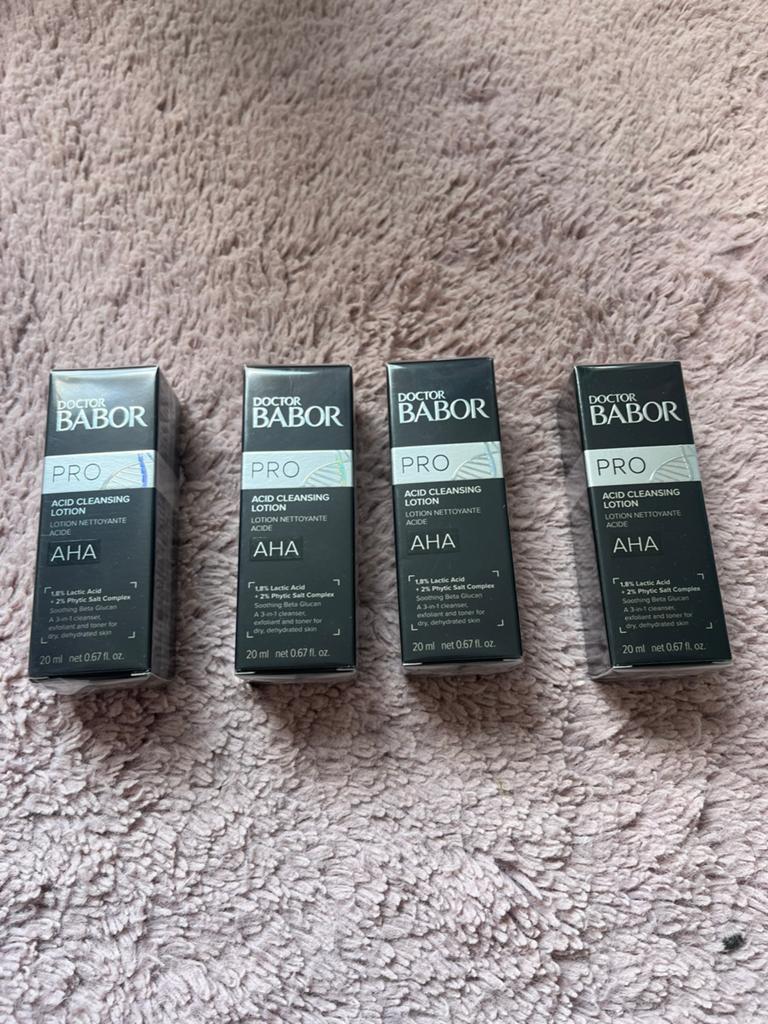 Doctor Babor Pro AHA Acid Cleansing Lotion (4x20ml), Ophalen of Verzenden, Nieuw, Gehele gezicht, Reiniging