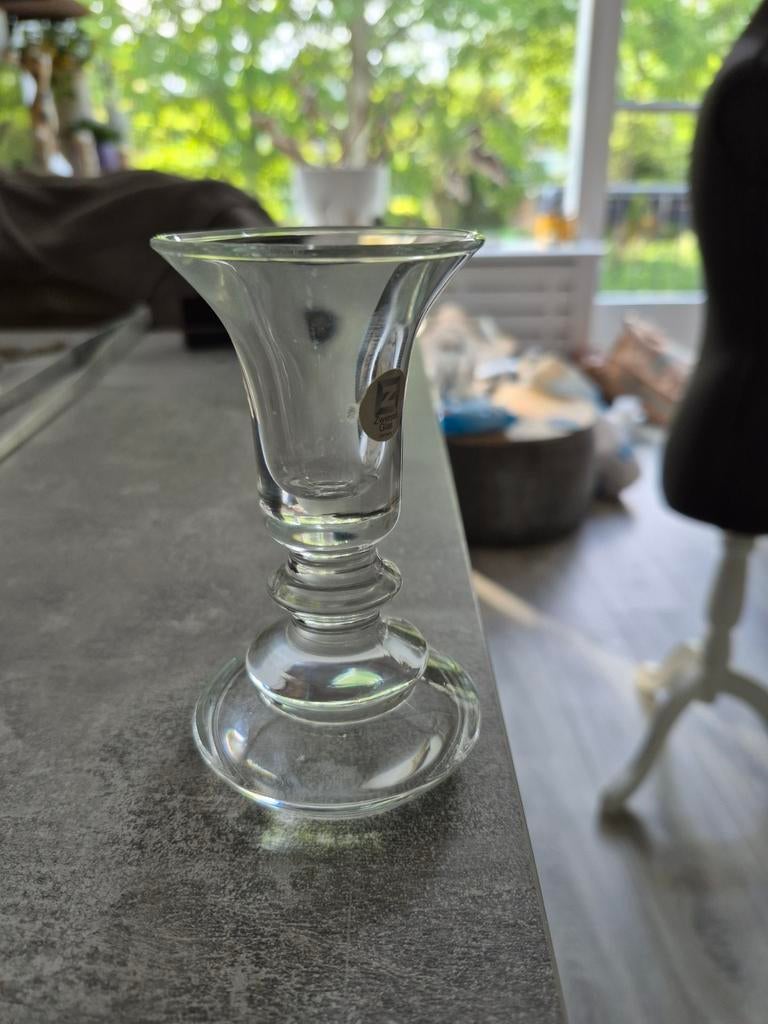Zwiebel Glas Germany Kaarsenhouder - Vintage, Ophalen of Verzenden