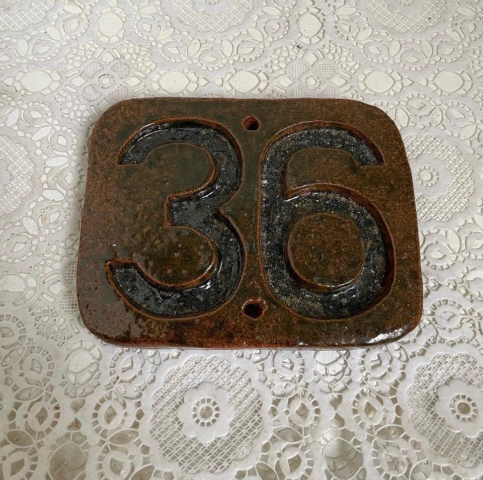 Aardewerken huisnummer 36, Ophalen of Verzenden