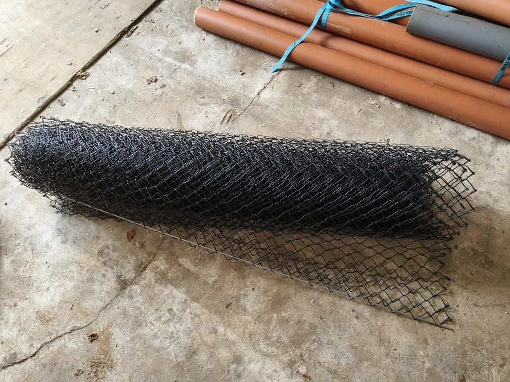 Rol zwart geplastificeerd gaas., Ophalen, Nieuw, Minder dan 10 meter