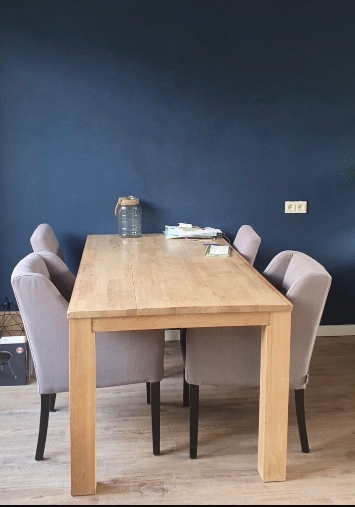 Tafel + stoelen, Ophalen, Gebruikt, 50 tot 100 cm, 150 tot 200 cm