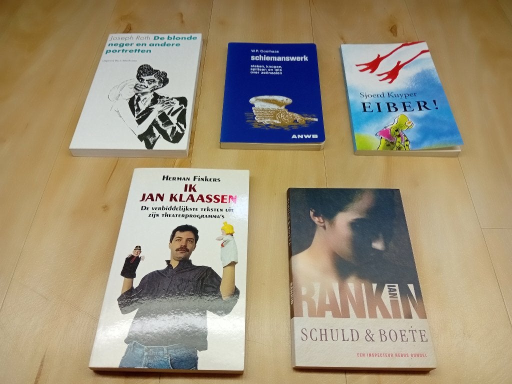 Herman Finkers, Sjoerd Kuyper, Joseph Roth, Ian Rankin., Boeken, Gelezen, Diverse auteurs, Ophalen of Verzenden, Verhalen