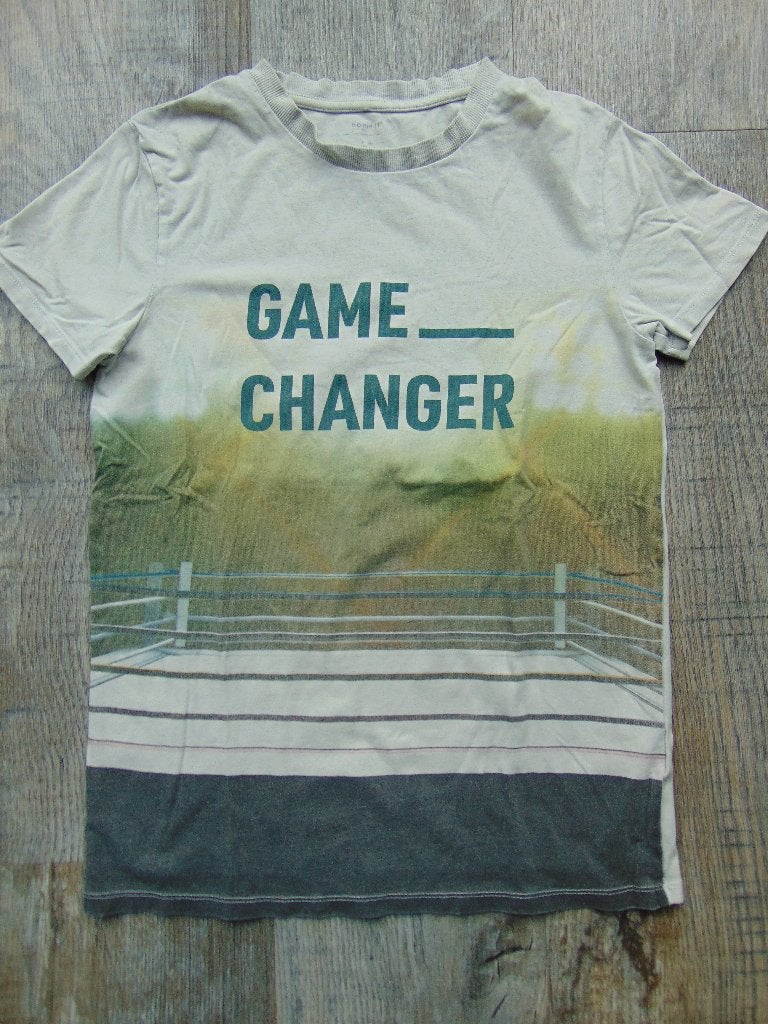 Name it T-shirt beige maat 158 shirt Game Changer, Ophalen of Verzenden, Zo goed als nieuw, Shirt of Longsleeve, Jongen