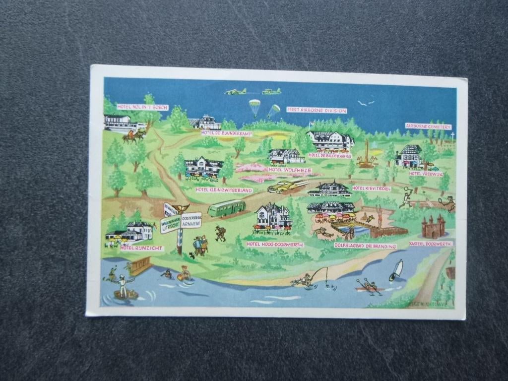 hotels de Bilderberg/landkaart, Verzenden, 1980 tot heden, Ongelopen, Noord-Brabant