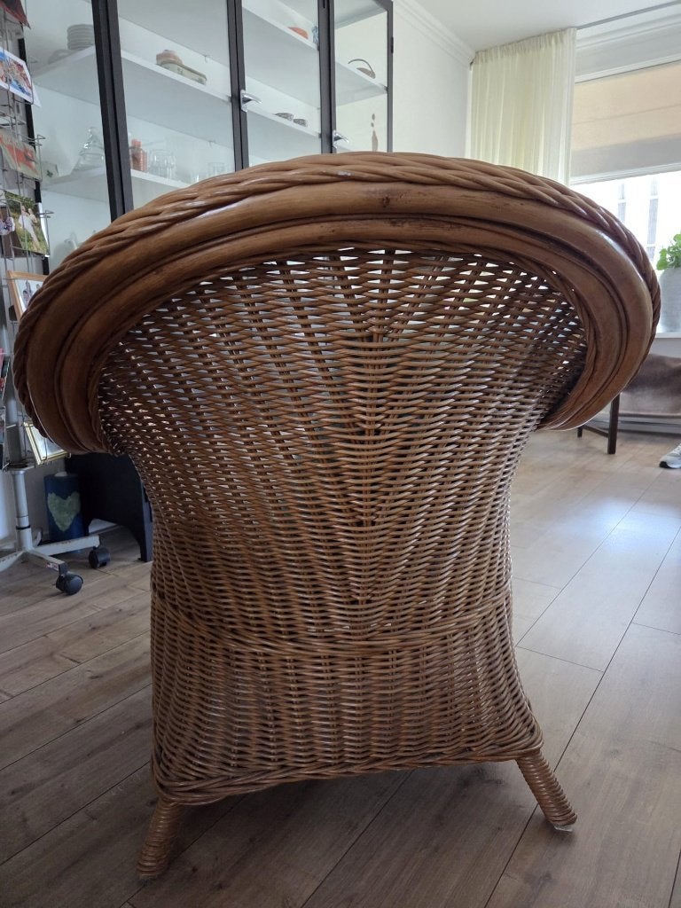 Rotan stoel, Huis en Inrichting, Fauteuils, Ophalen, Gebruikt, 75 tot 100 cm, Riet of Rotan