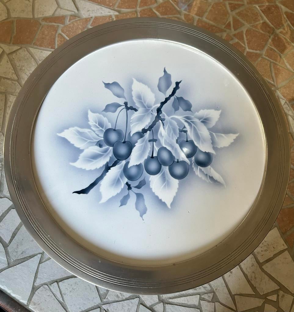 Vintage serveerschaal Ethel met kersenmotief, Antiek en Kunst, Ophalen of Verzenden