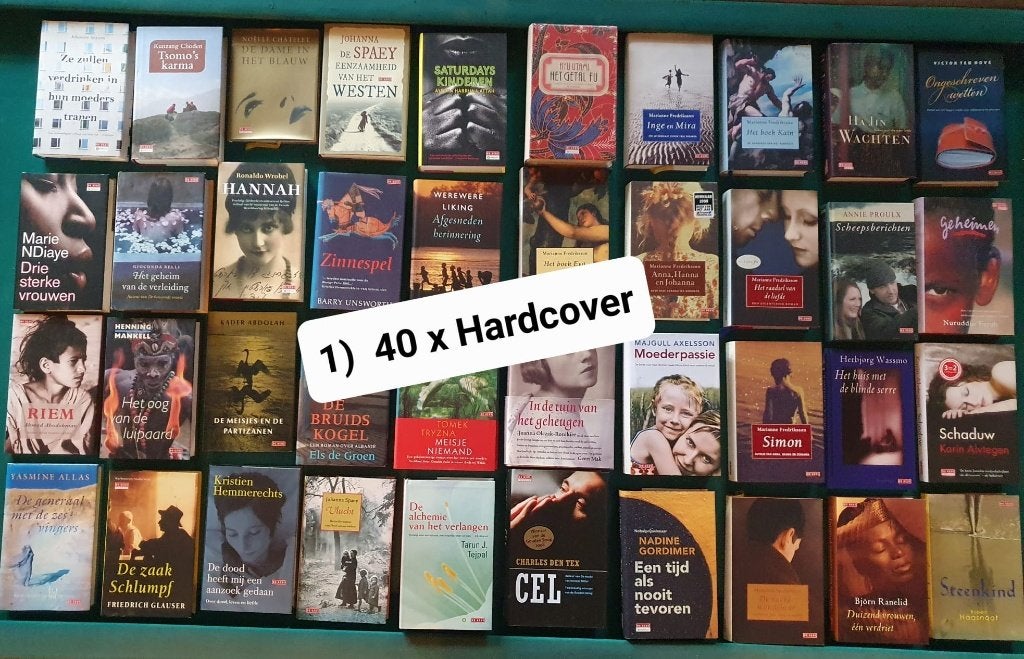 Partij van 40 hardcover boeken (romans & literatuur), Ophalen, Gelezen, Verschillende onderwerpen