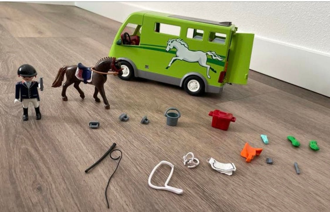 Playmobil 6928 paardentrailer zgan, Ophalen of Verzenden, Zo goed als nieuw, Complete set