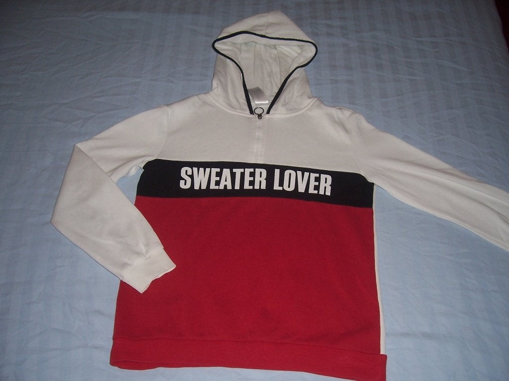 Hele mooie sweater merk c&a maat 158/164 wit/rood/zwart, Meisje, Trui of Vest, C & A, Ophalen of Verzenden