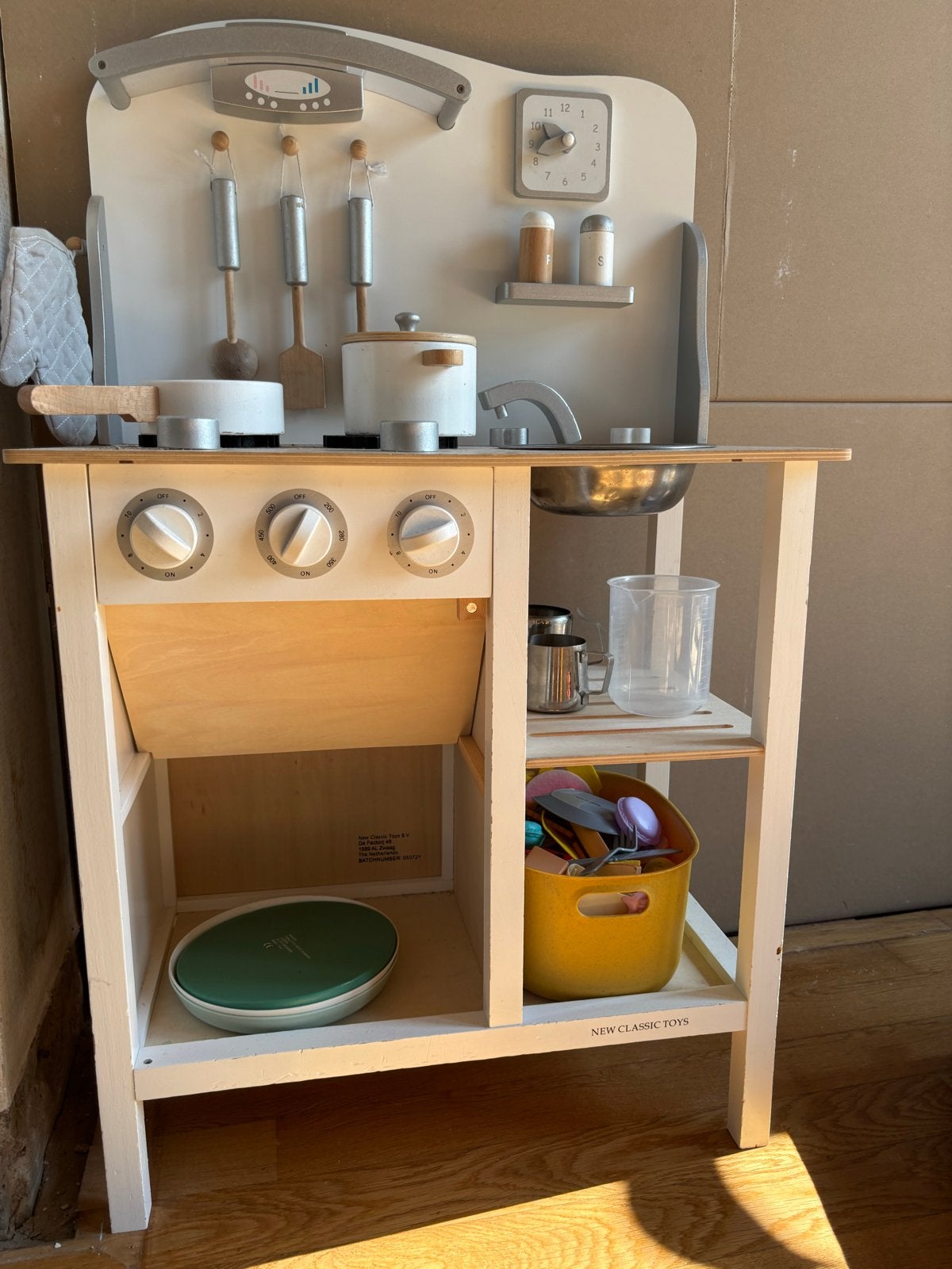Houten speelkeuken met accessoires, Kinderen en Baby's, Ophalen, Gebruikt, Hout, Speelkeuken