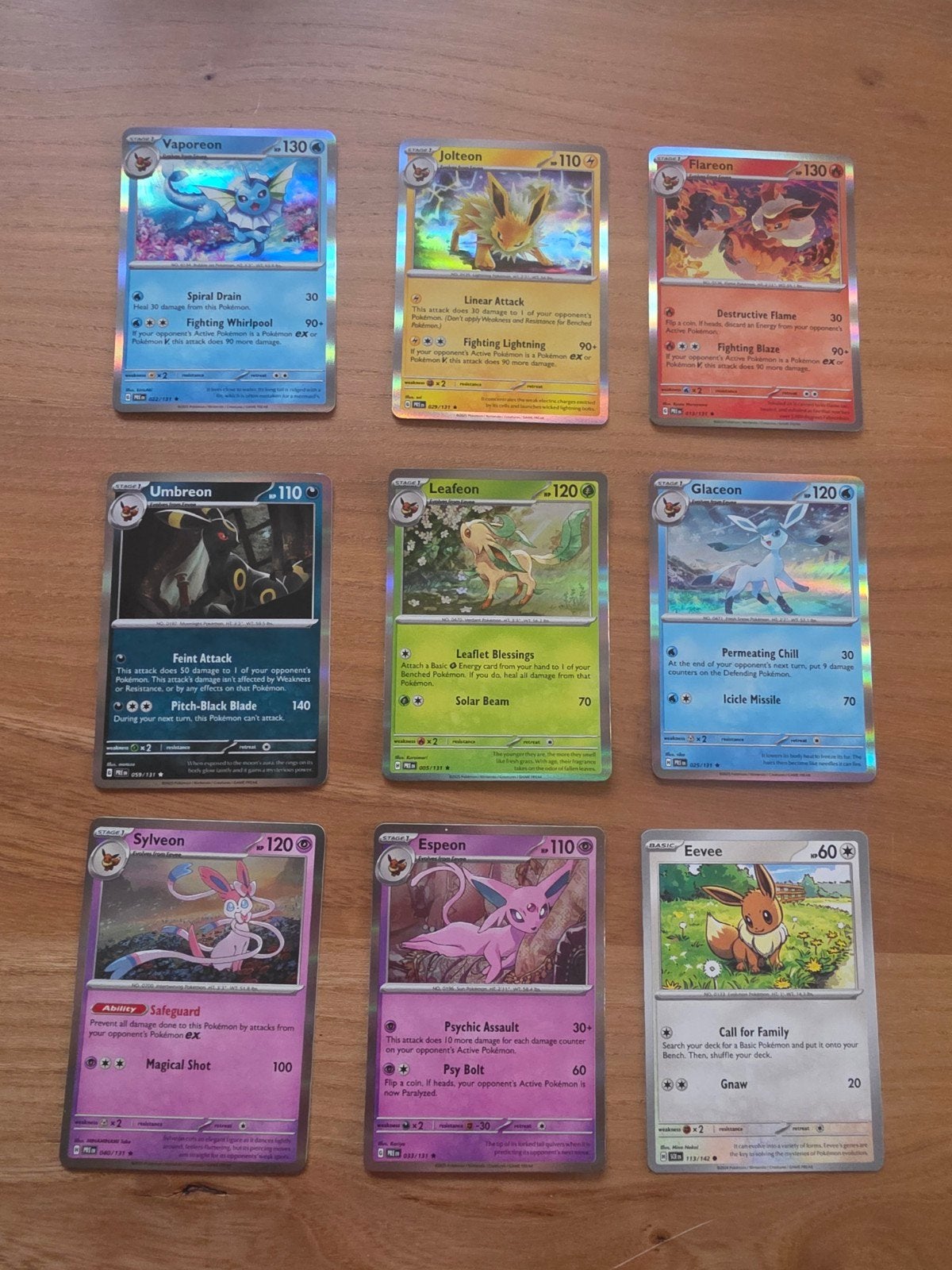Eevolutions pokemon kaarten set, Hobby en Vrije tijd, Ophalen of Verzenden, Zo goed als nieuw, Meerdere kaarten