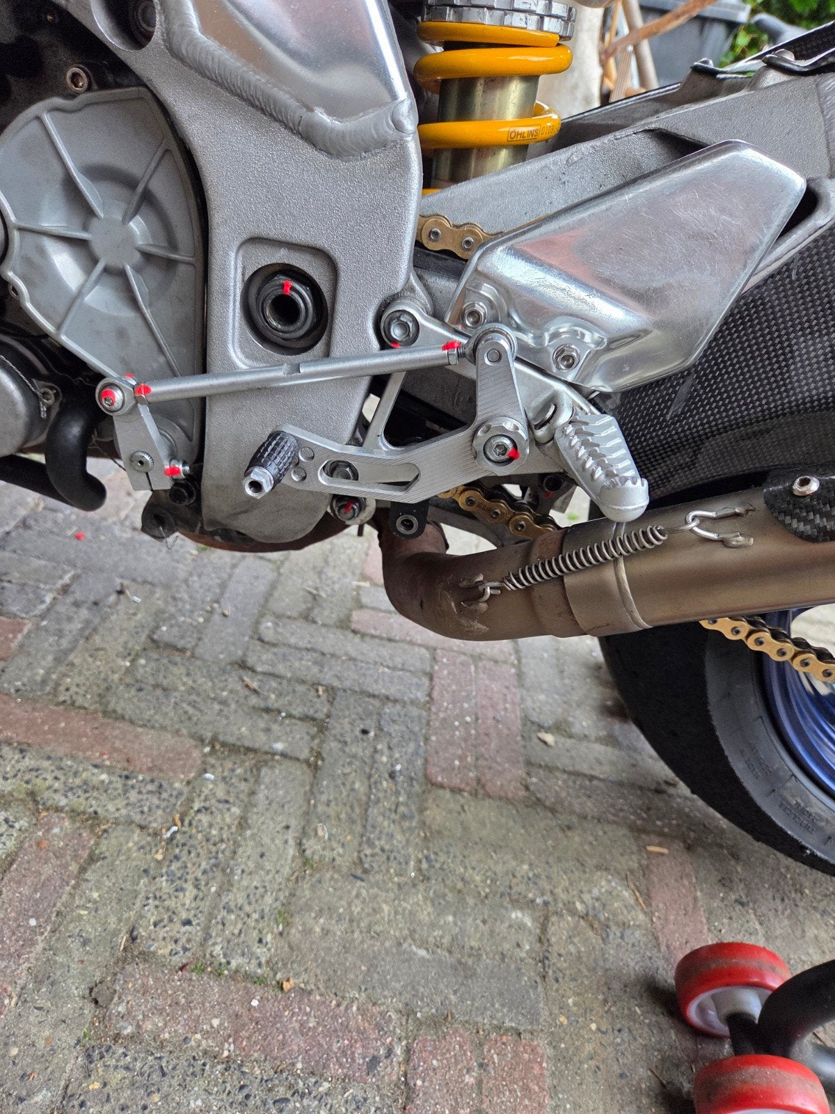 Remschakelset Aprilia rsv mille/tuono incl flyhammer, Motoren, Ophalen of Verzenden, Gebruikt