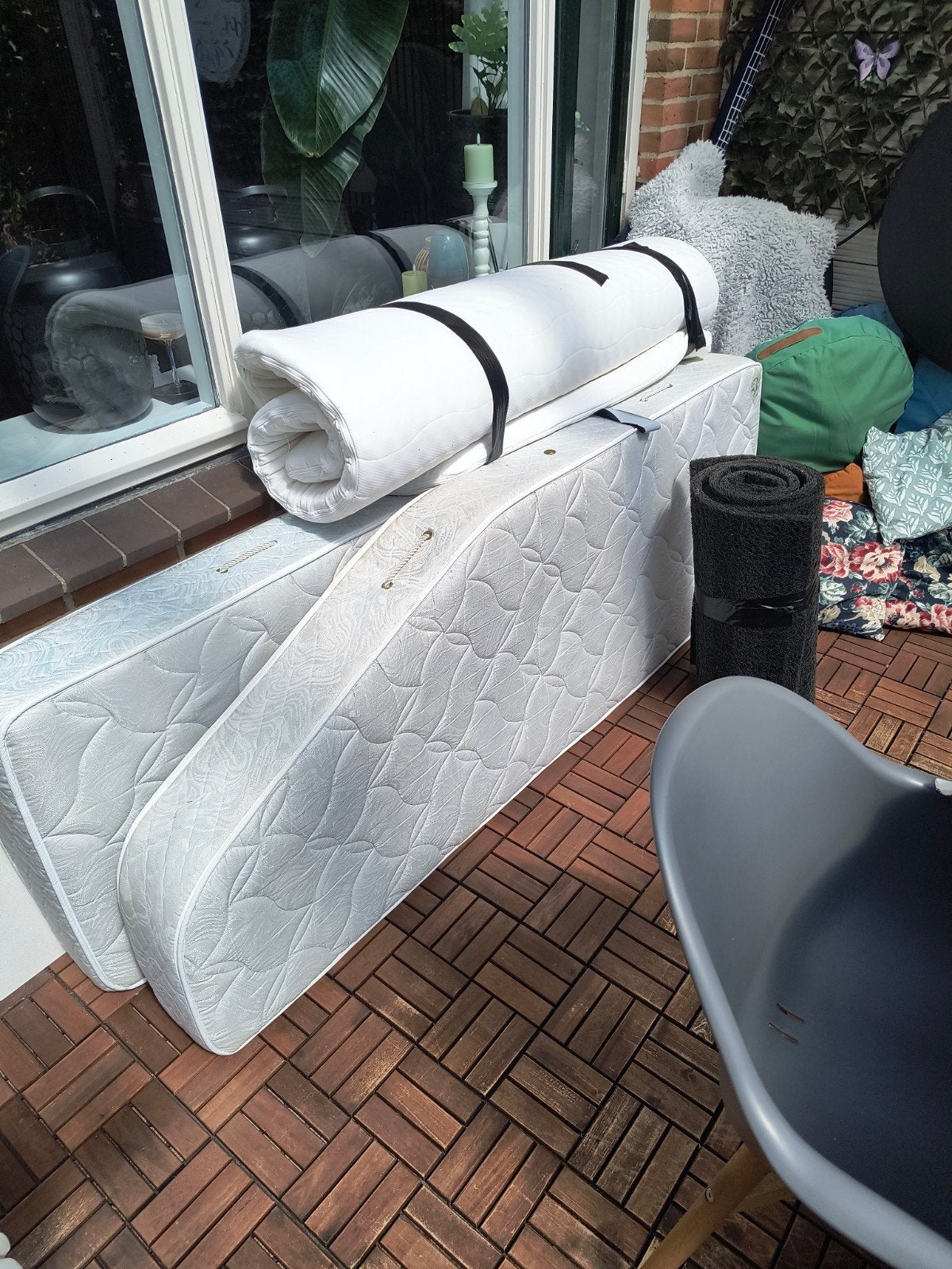 matras Frans bed gratis, Caravans en Kamperen, Caravan accessoires, Ophalen, Gebruikt