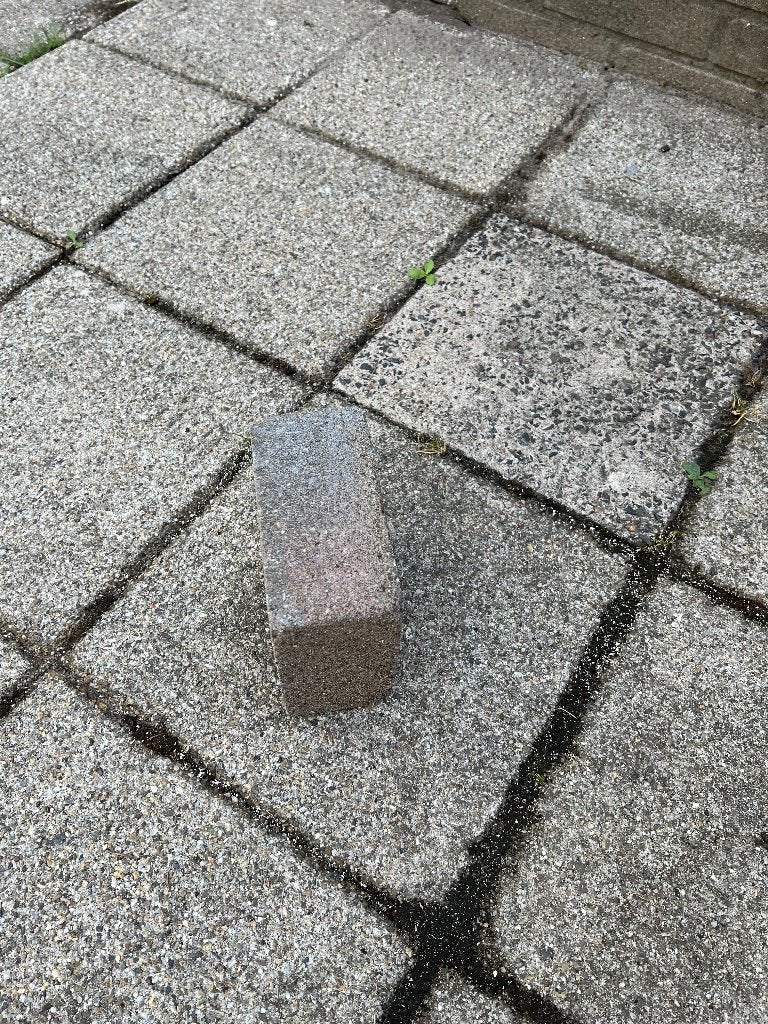 Trommelstenen rood genuanceerd, Ophalen, Gebruikt, Bakstenen
