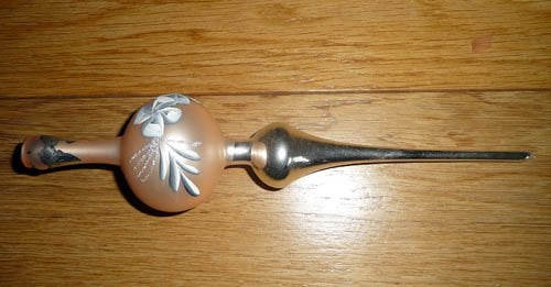 Vintage glazen piek met schilderwerk, Diversen, Ophalen of Verzenden, Gebruikt