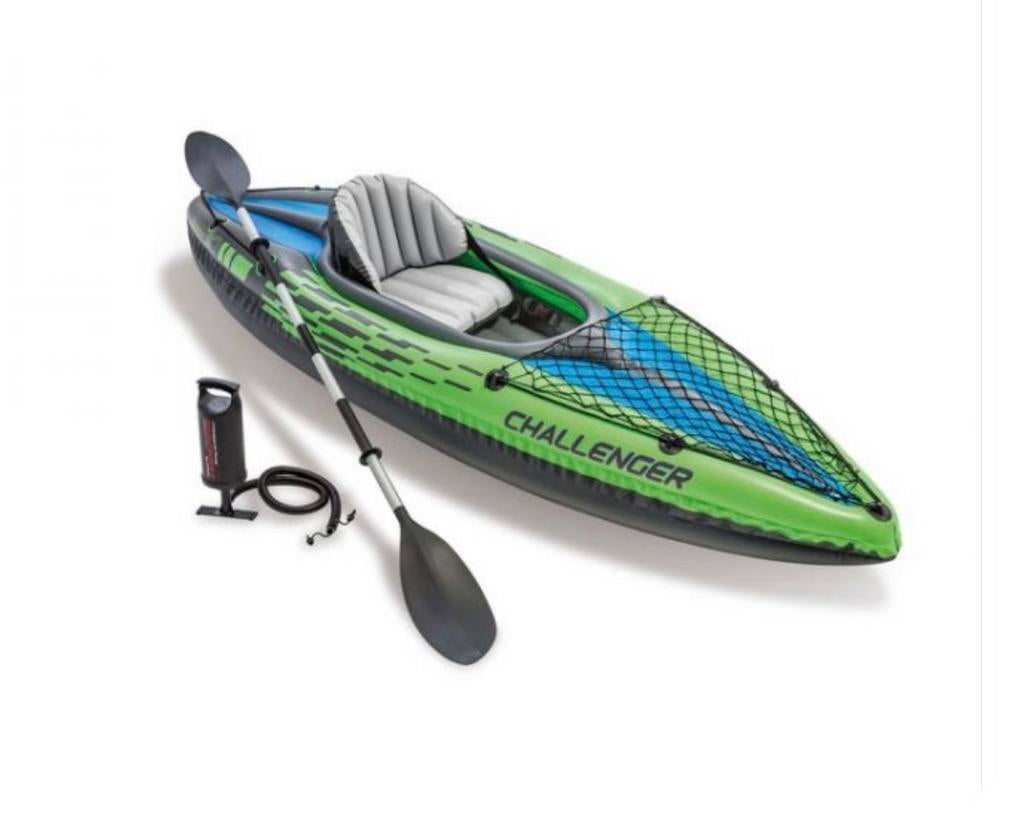 INTEX Challenger K1 Opblaasbare Kajak - 1 persoon, Watersport en Boten, Ophalen, Eén persoon, Kajak, Gebruikt