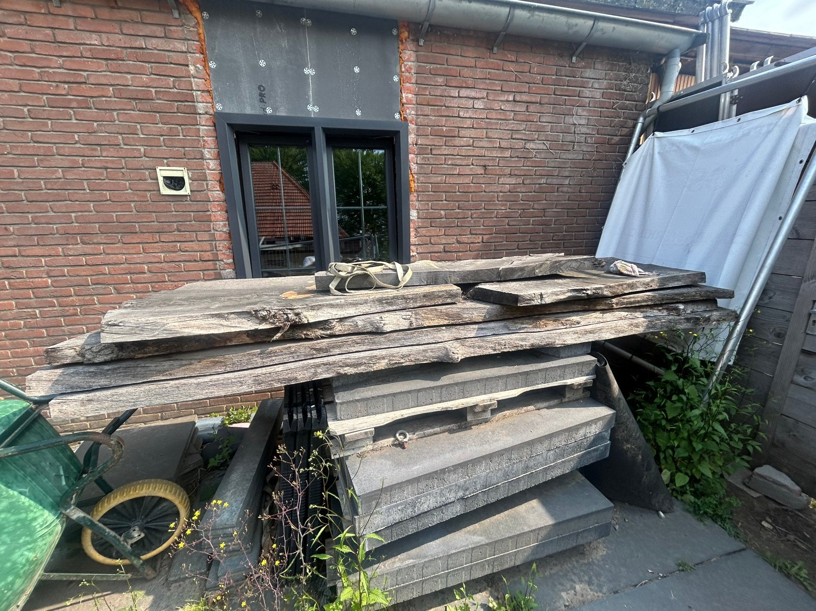 Eiken boomstambladen, Doe-het-zelf en Verbouw, Hout en Planken, Eiken, Ophalen of Verzenden, Zo goed als nieuw, Plank