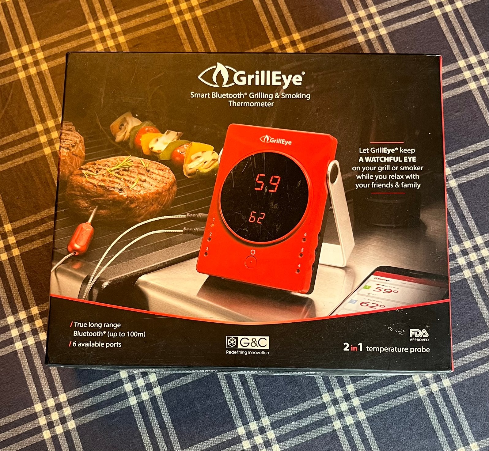BBQ thermometer Grill Eye, Ophalen of Verzenden, Zo goed als nieuw