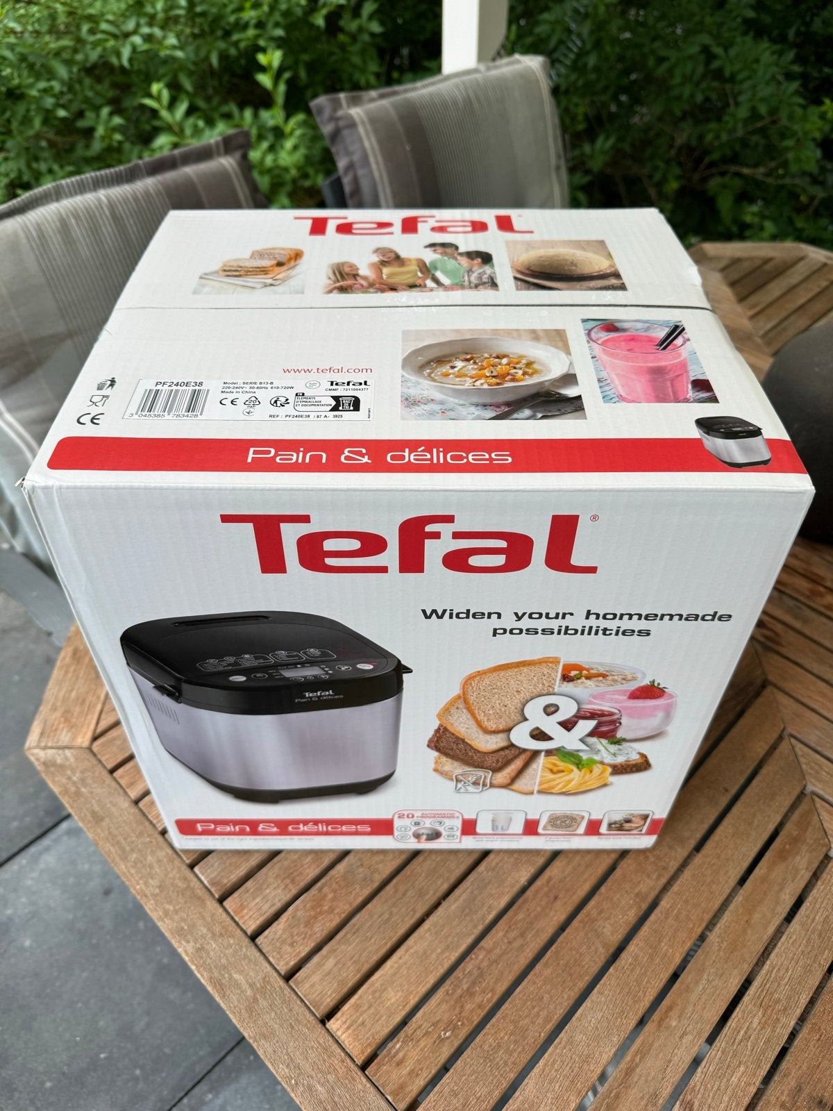 Tefal Broodbakmachine Pain & Délices PF240E38 - Nieuw in doo, Witgoed en Apparatuur, Broodbakmachines, Nieuw, Met timer, 800 tot 1200 gram deeg