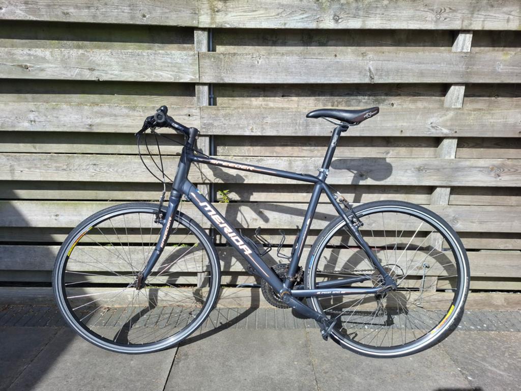 Merida Speeder 28” 55,5cm 27v Shimano Sora hybride, 28 inch, Gebruikt, Velgrem, Meer dan 20 versnellingen
